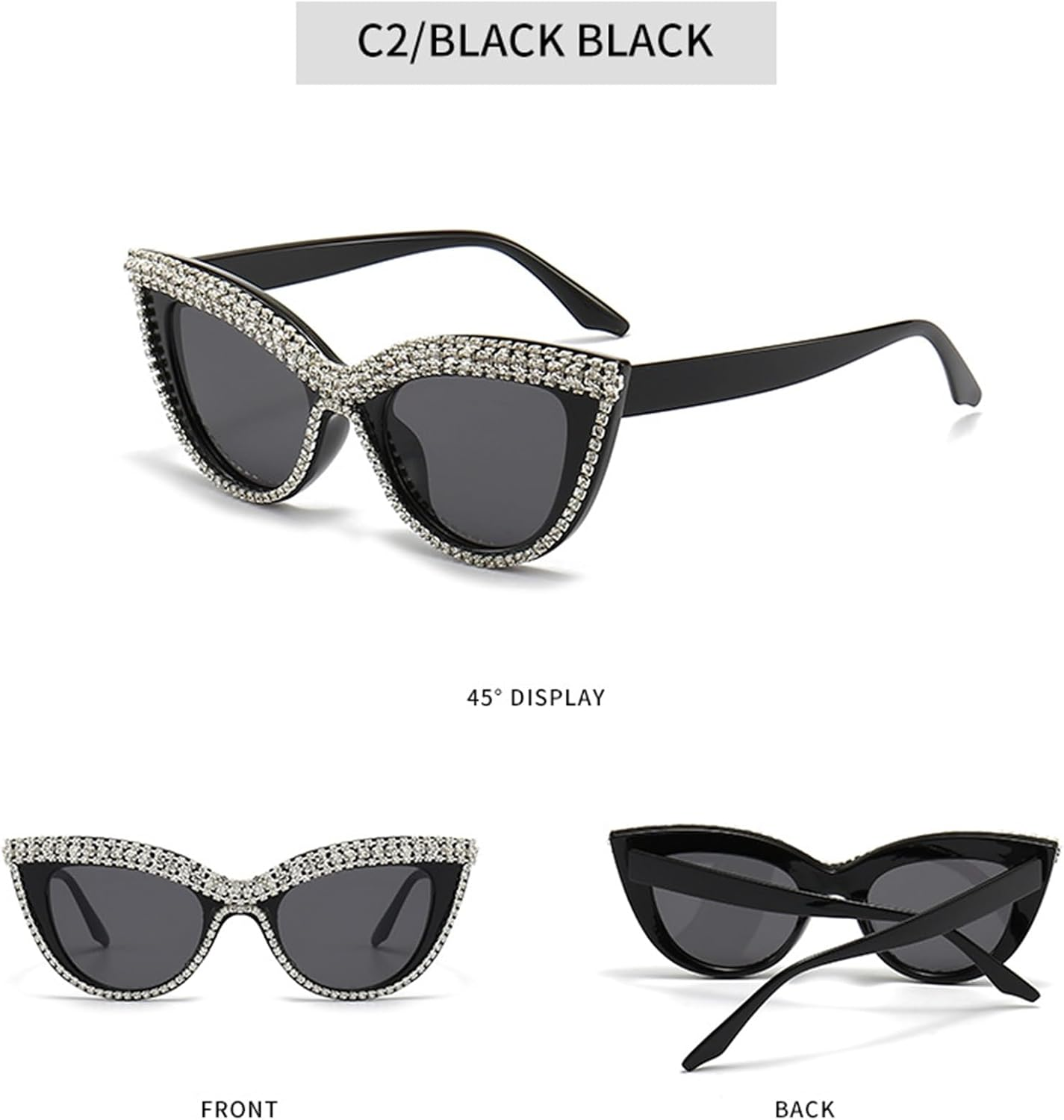 Heart Shaped Sunglasses Goggles Vintage Cat Eye Mod Style Retro UV400 Sun Glasses image number 1