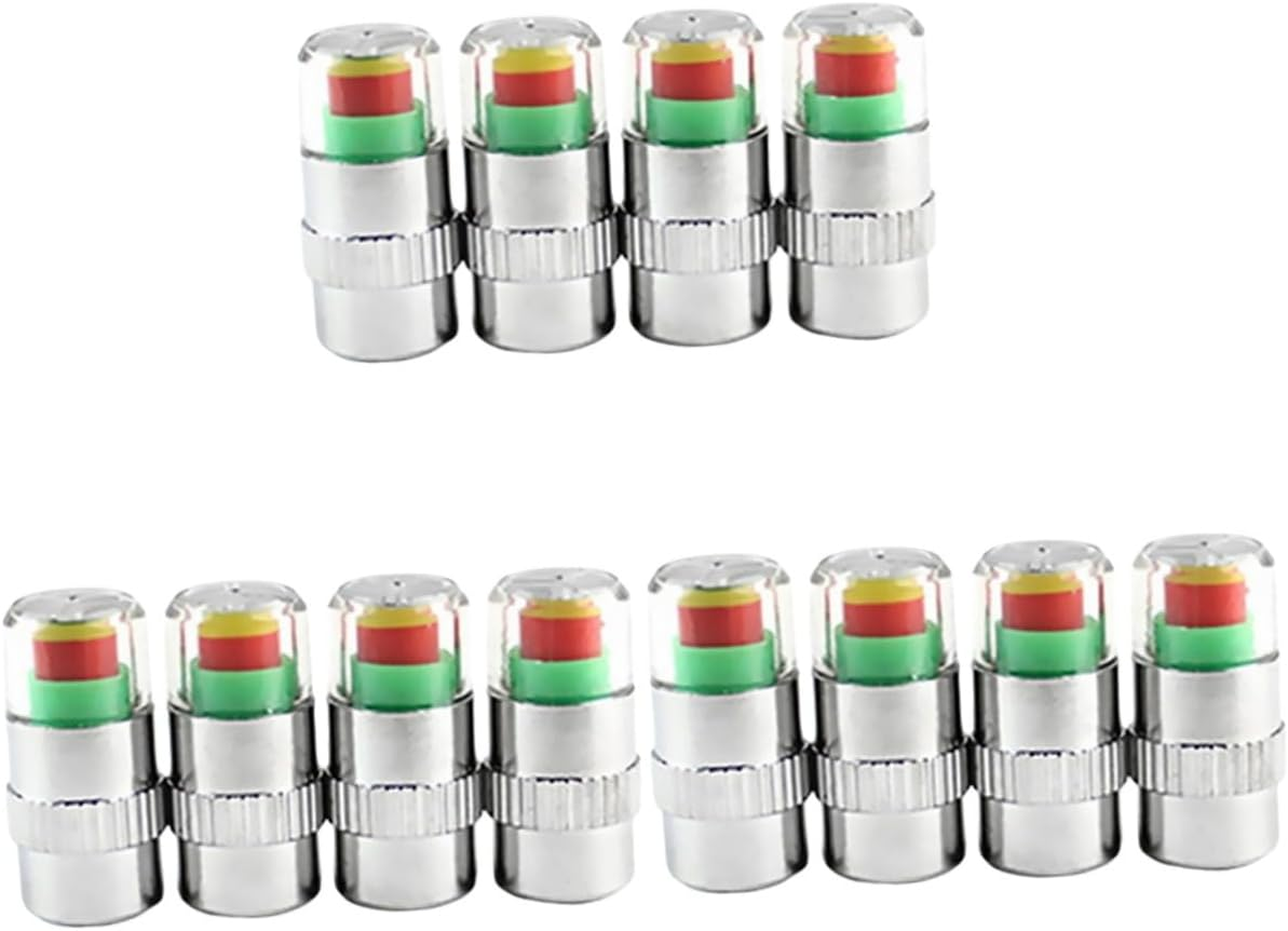 ULTECHNOVO 12Pcs Car Tyre Pressure Monitor Dust Cap Sensor Pressure Warning Caps for Vehicle Tire Monitoring System in Automotive Tyres Wheels image number 4