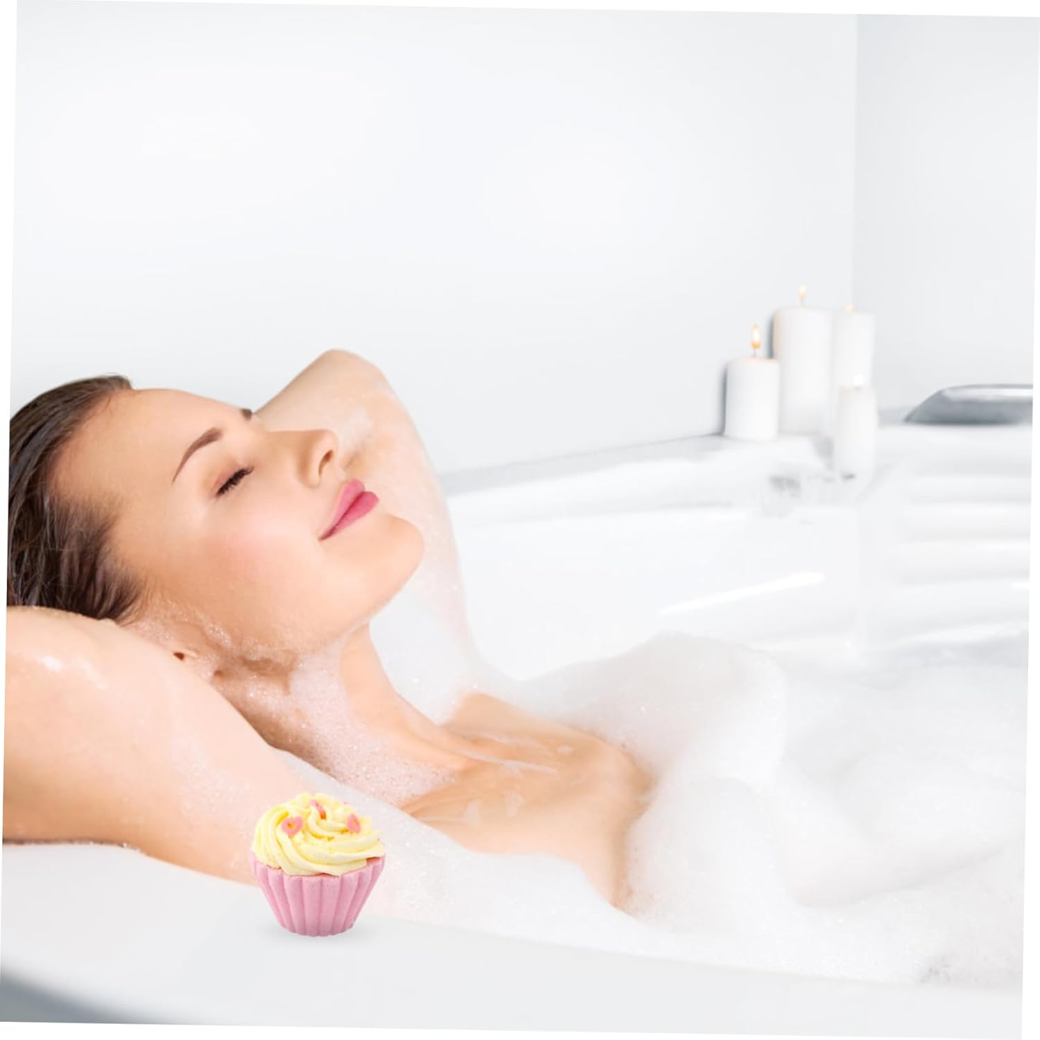 Gogogmee 6Pcs Spa Shower Bubble Cake Shape Bath Salts Natural Balls for Home Travel image number 1