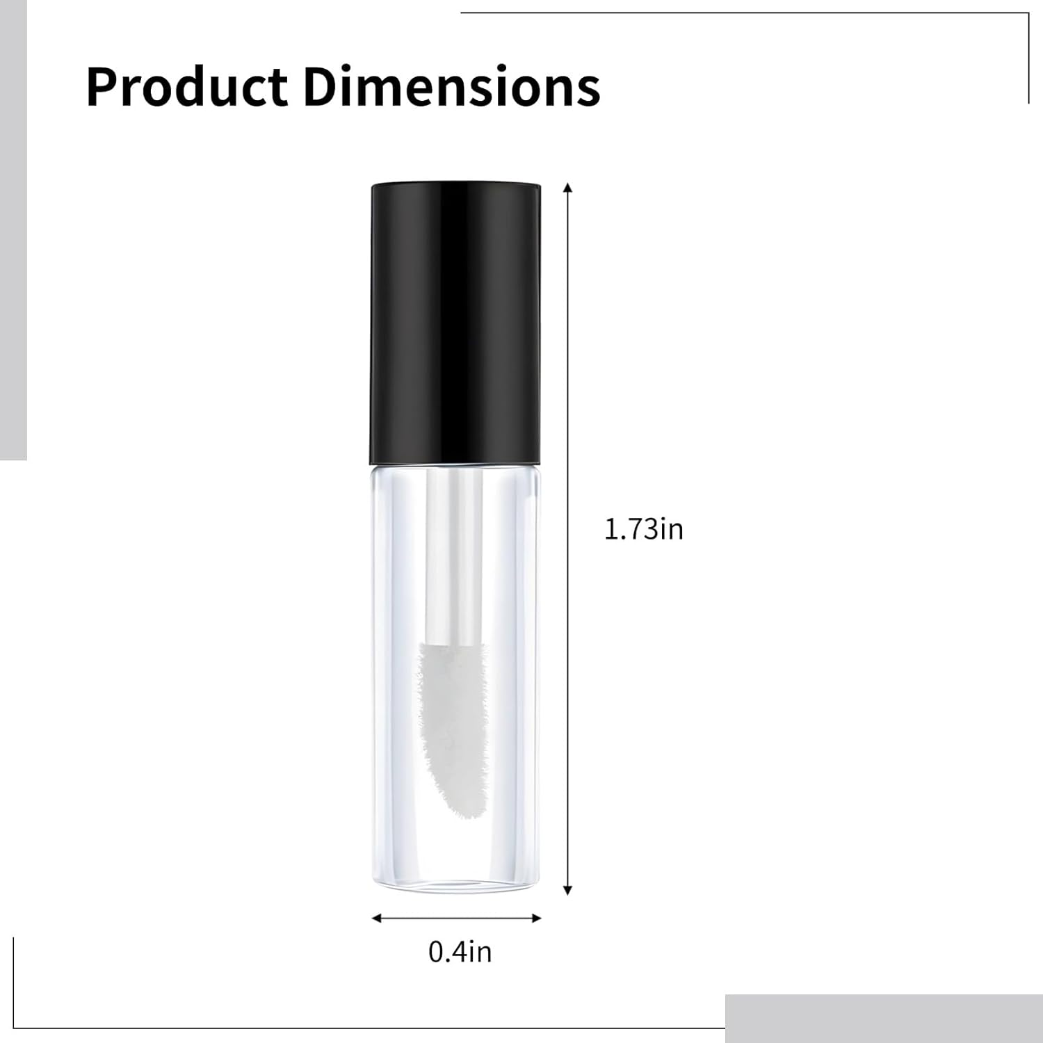 YOFAPA 50 Pieces Mini Clear Lip Gloss Containers, 1.2Ml/0.04Oz Empty Cosmetic Sample Tubes, Portable Travel Size Lip Oil Bottles with Soft Brush and Leakproof Design image number 1