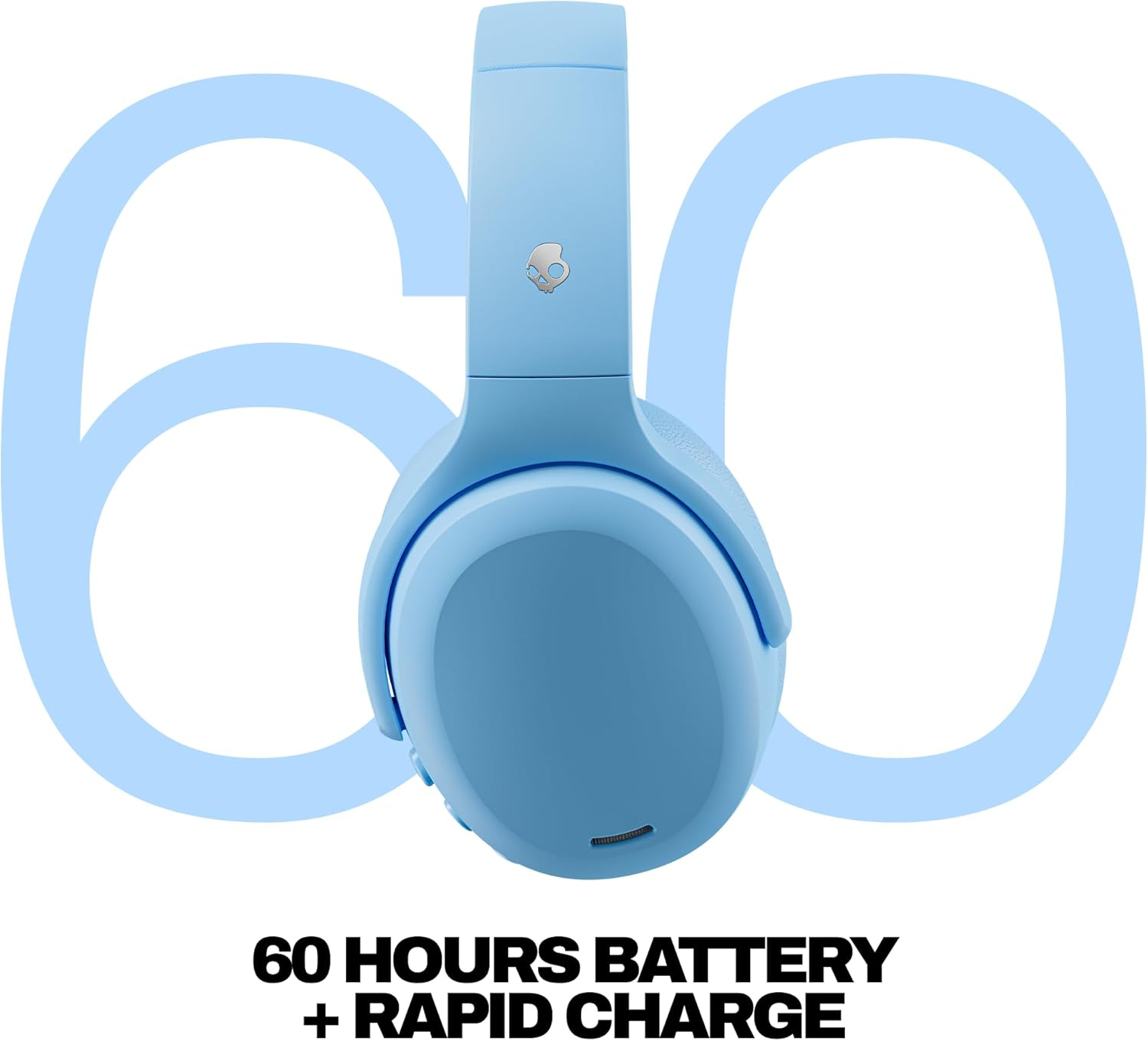 Skullcandy Crusher ANC 2 Over-Ear Noise Canceling Wireless Headphones with Sensory Bass and Extra Charging Cable, 50 Hr Battery, Microphone, Works with Bluetooth Devices - Preppy Summer Resort image number 3