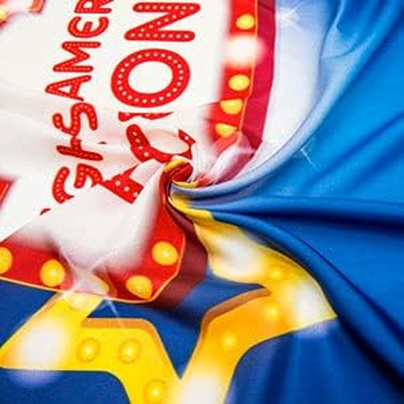 Hollywood - Movie Theme Photography Backdrop and Studio Props DIY Kit. Great as Dress-Up and Awards Night Ceremony Photo Booth Background, Vintage Costume Birthday Party Supplies and Event Decorations