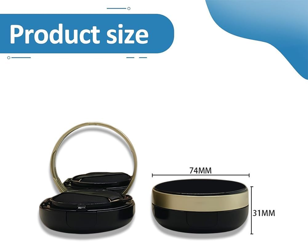 Empty Air Cushion Puff Box, Portable Make up Powder Container Case DIY Cushion Foundation Case Cosmetic Makeup Case BB CC Sun Cream Container (Black) - Pink image number 2