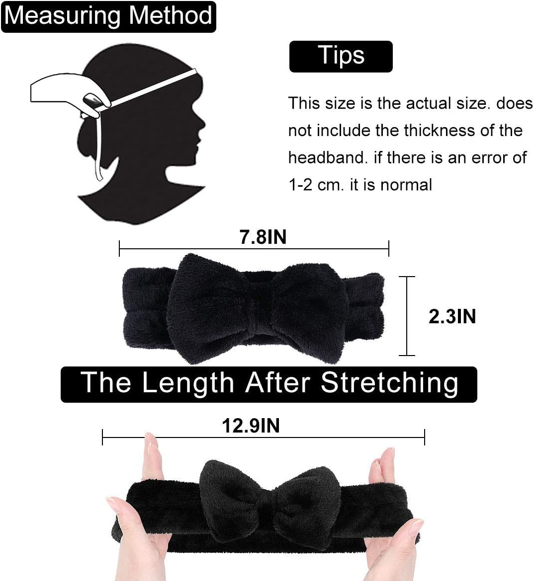 ZANZER 8 Pcs Makeup Spa Headband,Face Wash Facial Headband and Wristband Set,Wrist Wash Bands, Skincare Headbands with Wristband Set, Hair Headband Face Wash Wristbands for Washing Face image number 4