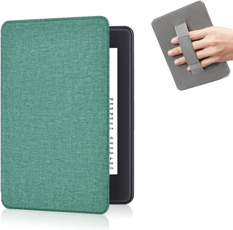 Case Compatible with 2022/2024 Kindle 11Th Generation 6 Inch W/Hand Strap, PU Leather Kindle Case 6" for Kindle 2024/2022 11Th Gen Model C2V2L3 [Auto Wake Up/Sleeping] [Hand Loop] (Black)