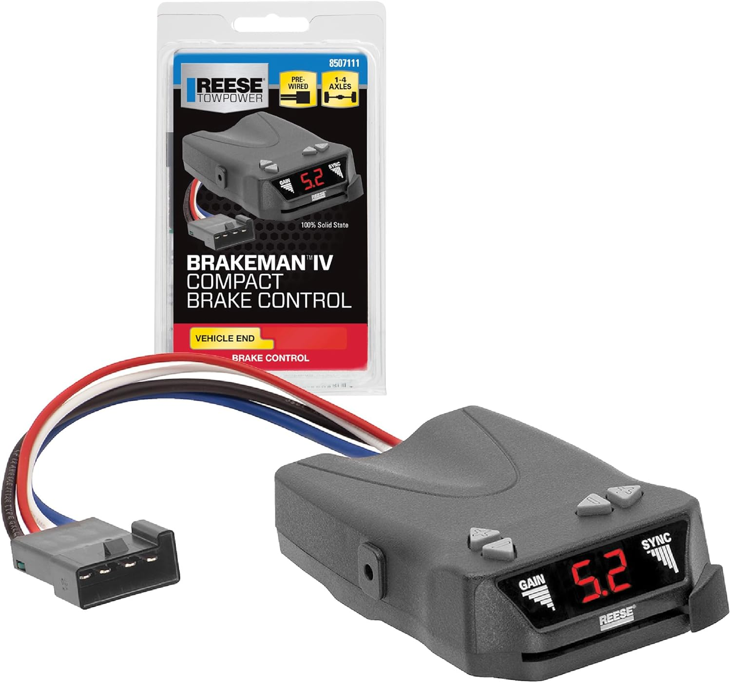 REESE Towpower 8507111 Brakeman IV Digital Brake Control, Small Compact Design image number 2