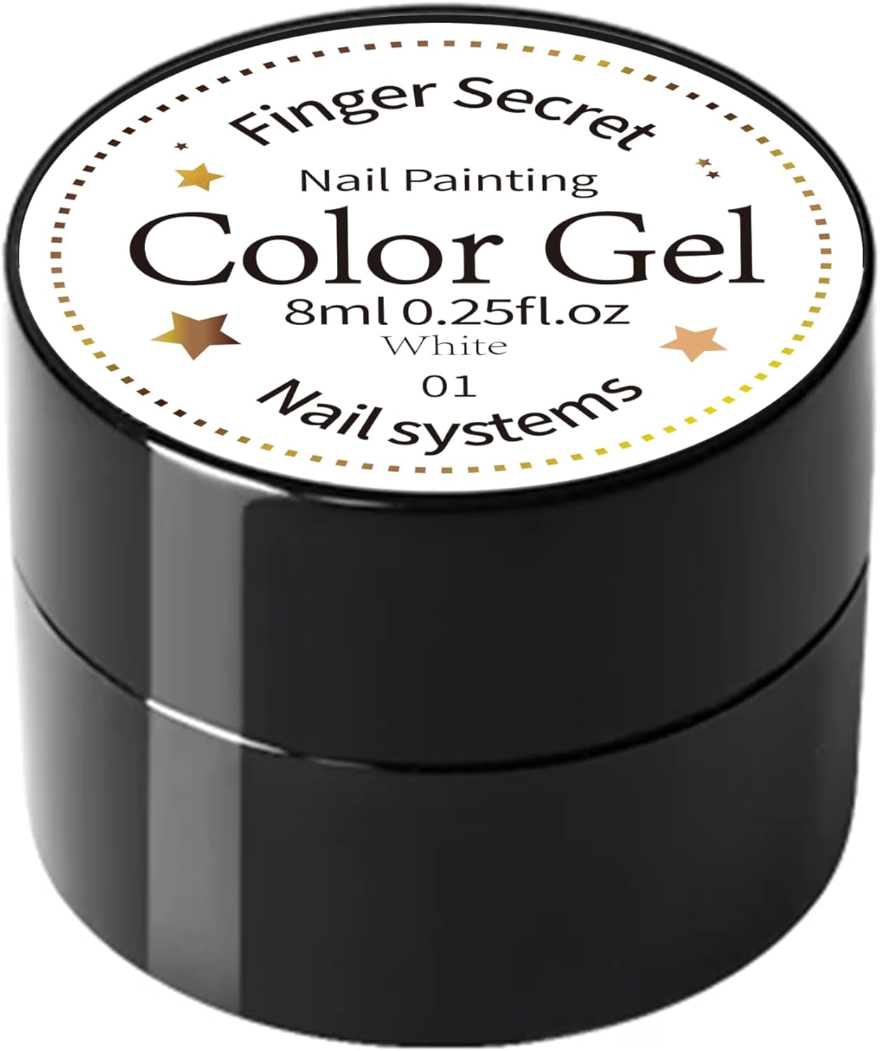 FINGER SECRET Nail Painting Gel, Nail Paint for Nail Art, Gel Polish for French Tip Tool Design for Home Salon DIY Nail Art,Uv/Led Curing Required(Pg-2, 1SET)