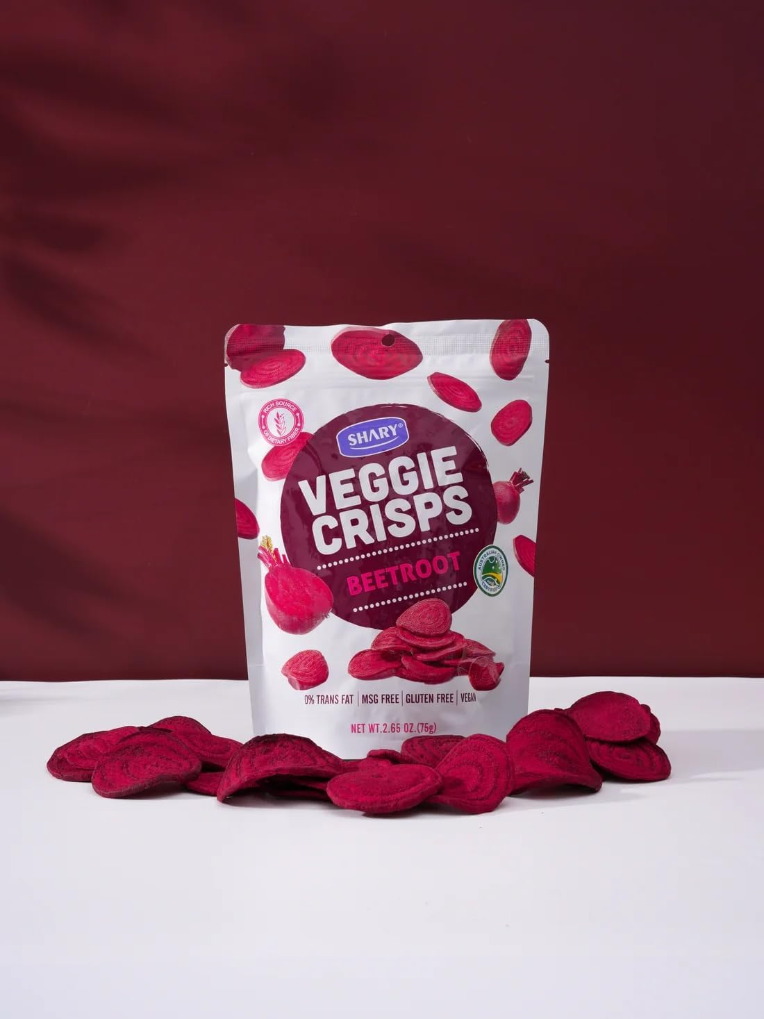 Shary Beetroot Slices, 75G &ndash; 100% Natural, No Preservatives, Vegan-Friendly Snack, Ready-To-Eat, Healthy & Nutritious