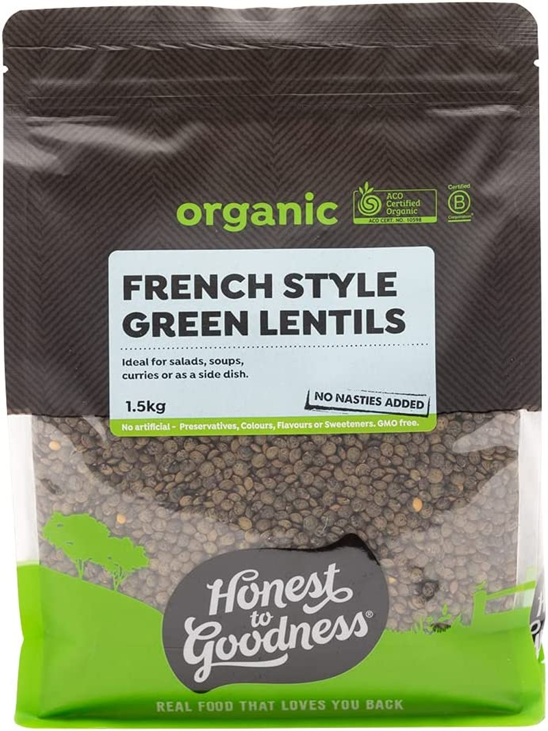 Honest to Goodness French Style Whole Green Lentils 500 G image number 3