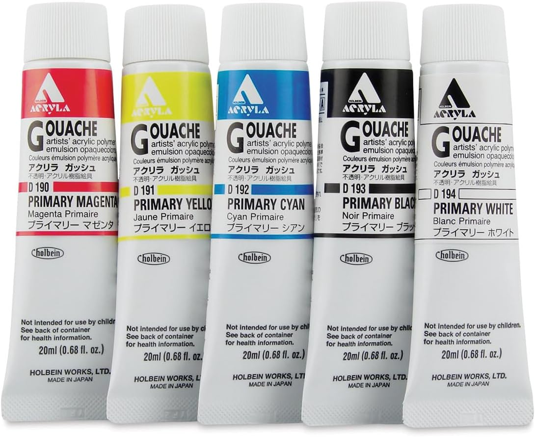 Holbein - Acryla Gouache 5-Color 20Ml Mixing Color Set image number 3