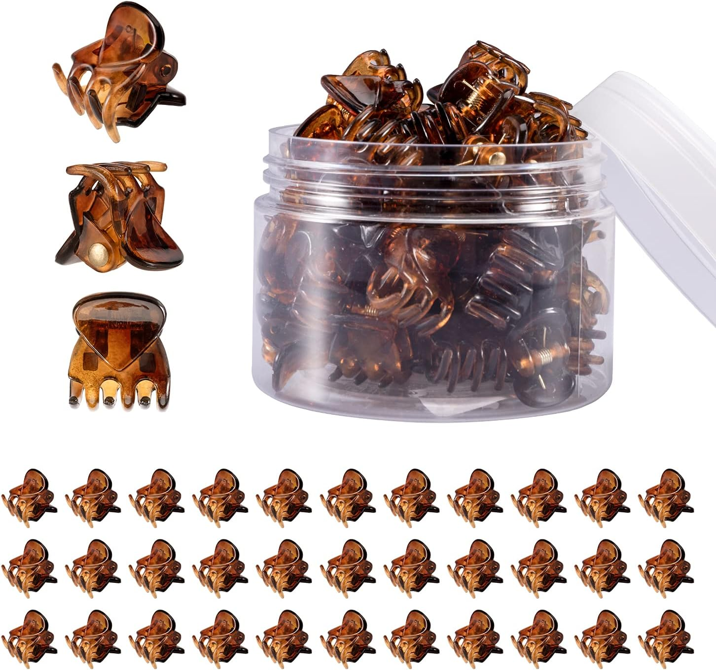 YOHAMA 36 Pcs Durable Mini Hair Claw Clips, Great for Design Kids and Adult Hairstyles, Decroation Buns, Pining Bangs, Strong Grip, Multifunction Clamp Clips.(3 Colors)