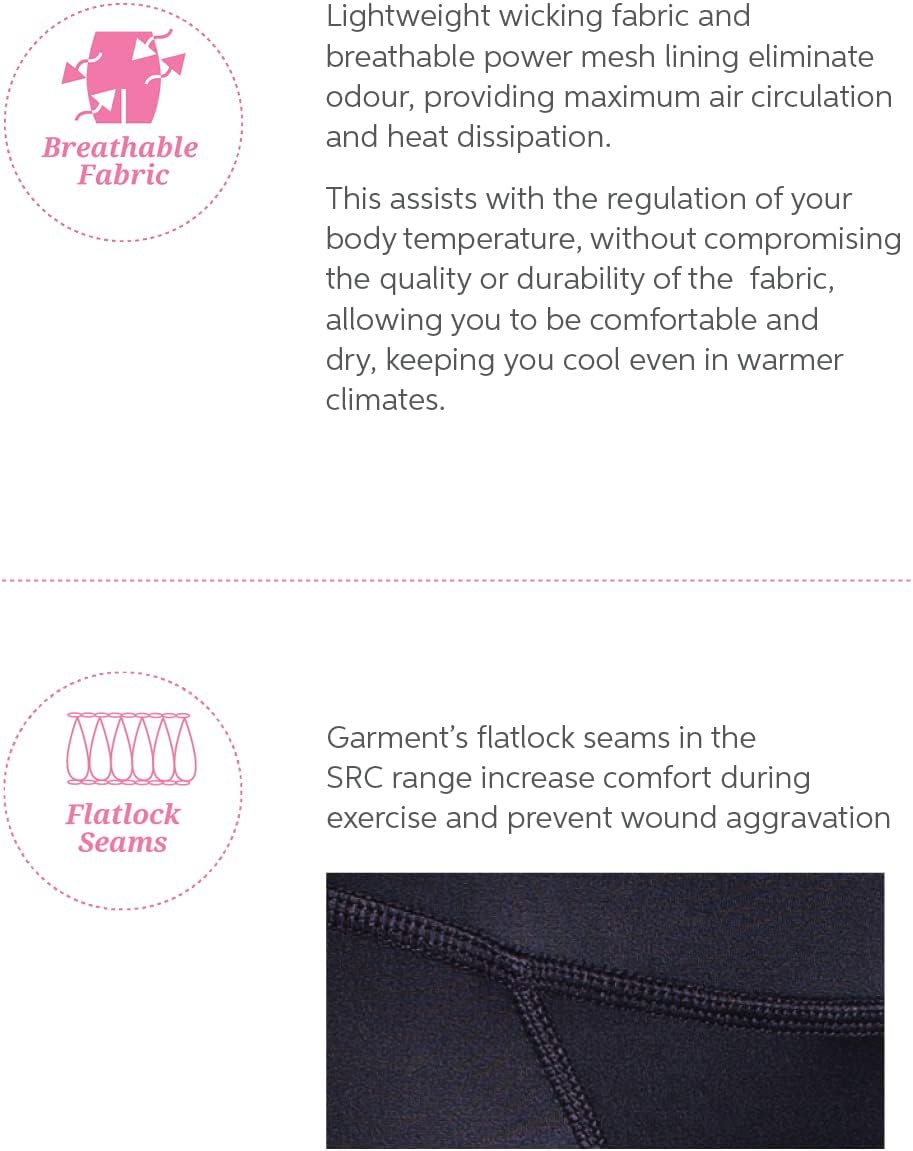 SRC Recovery Post Partum Leggings for Women High Waist Full Length Black