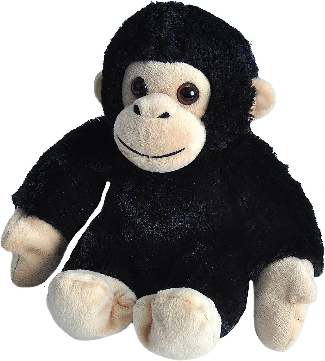 Wild Republic Chimp Plush, Stuffed Animal, Plush Toy, Gifts for Kids, Hug'Ems, 7", Black