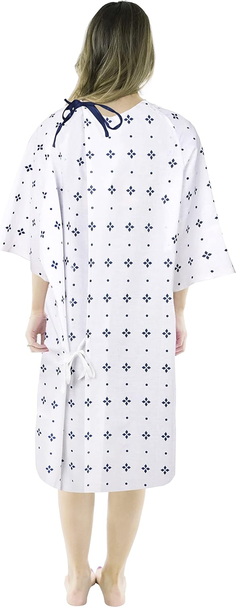 Utopia Care Cotton Blend Hospital Gown, Back Tie, Fits Sizes up to 2XL (6-Pack) image number 5