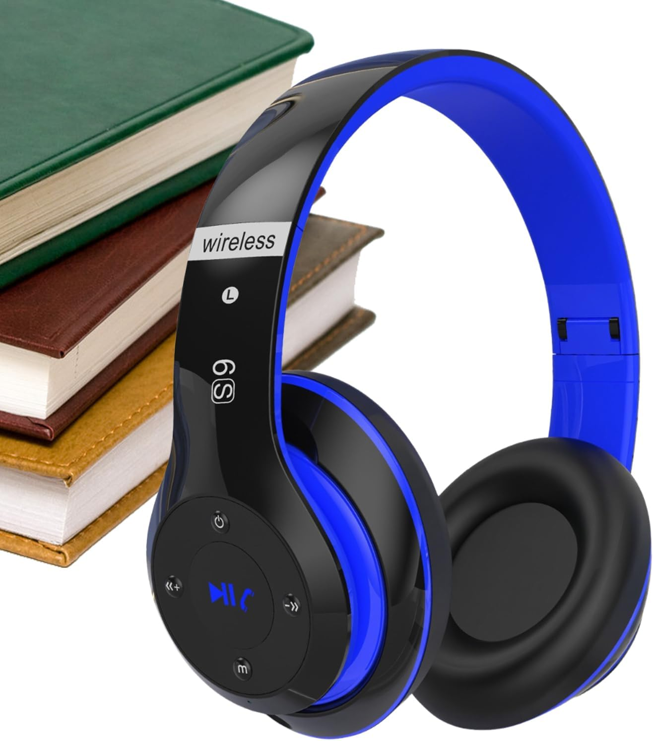 Rronnoy over Ear Headphones - Wireless Noise Cancelling - over Ear Wireless Headsets - Long Playtime for Home, Office, School, Vacation, Study, Work, Fitness, Conference, Sports