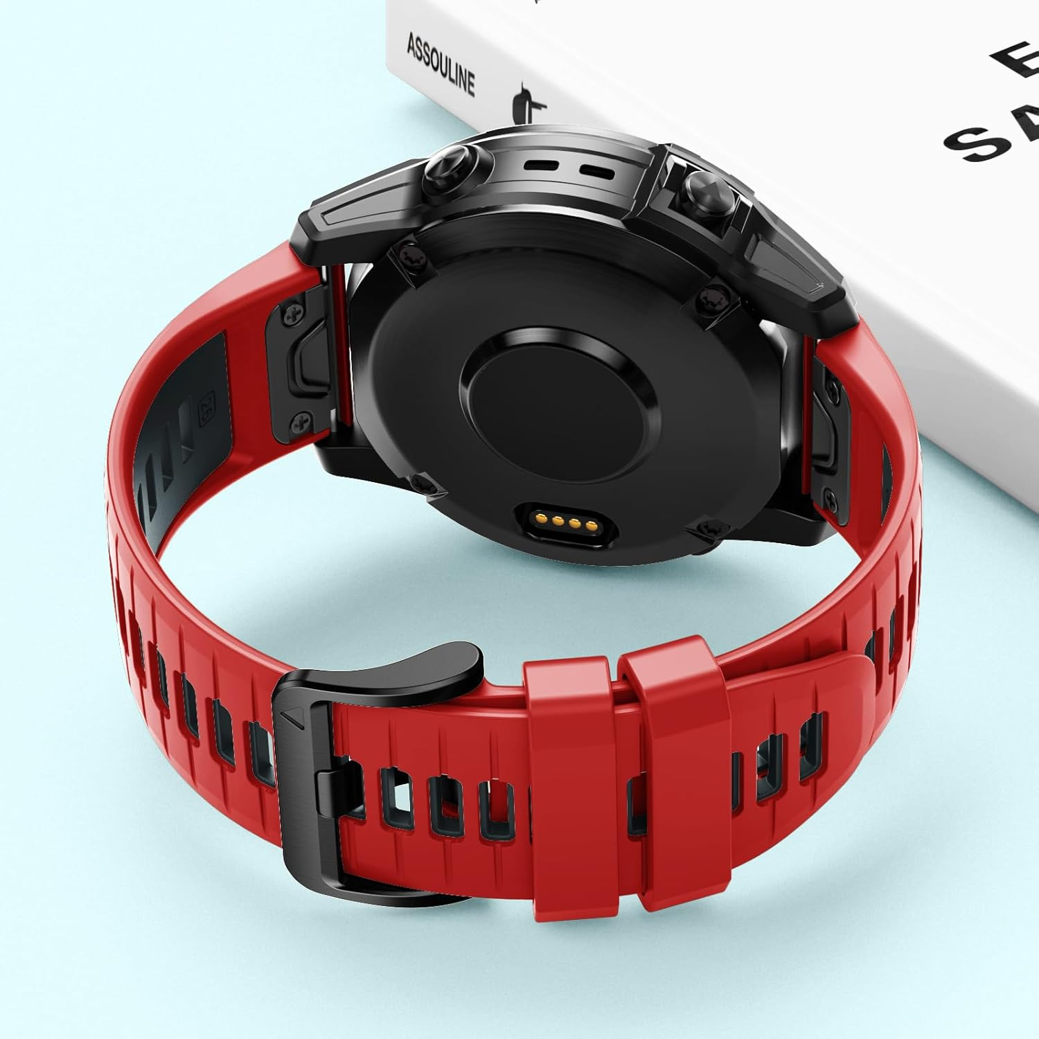 ANBEST Bracelet for Garmin Fenix 6 Pro/Fenix 7 Pro/Fenix 5/Fenix 6/7 Bracelet, 22 Mm Quick Fit Replacement Strap for Forerunner 945/965/955/EPIX 2/Instinct 2/Approach S62/S60 Silicone Wristbands image number 6