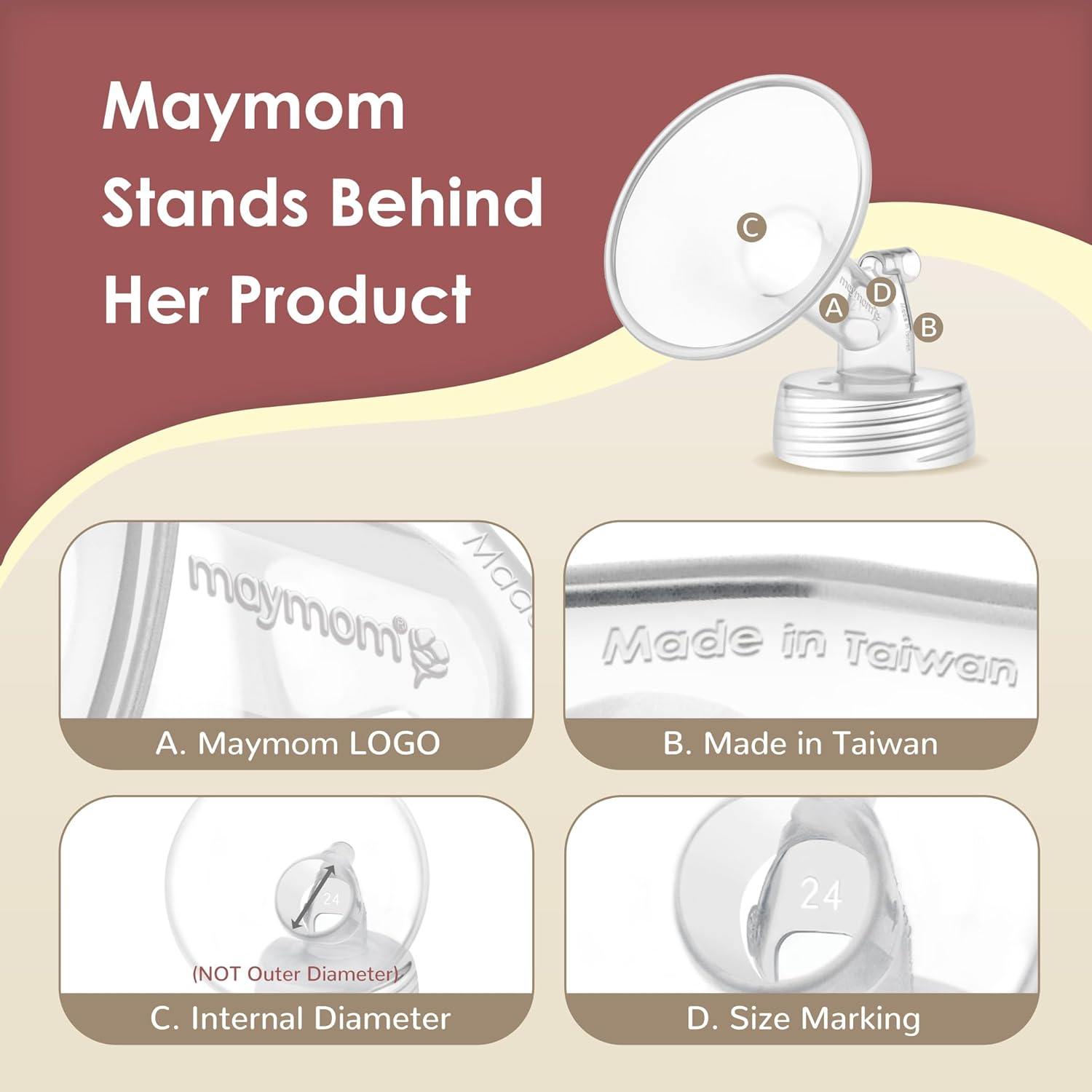 Maymom Pump Part Compatible with Spectra S1,S2 Spectra 9 plus Breastpump; Incl Wide Mouth Flange (Two Flange-22Mm. Flange) Not Original Spectra Flange; Not Spectra Baby USA Parts