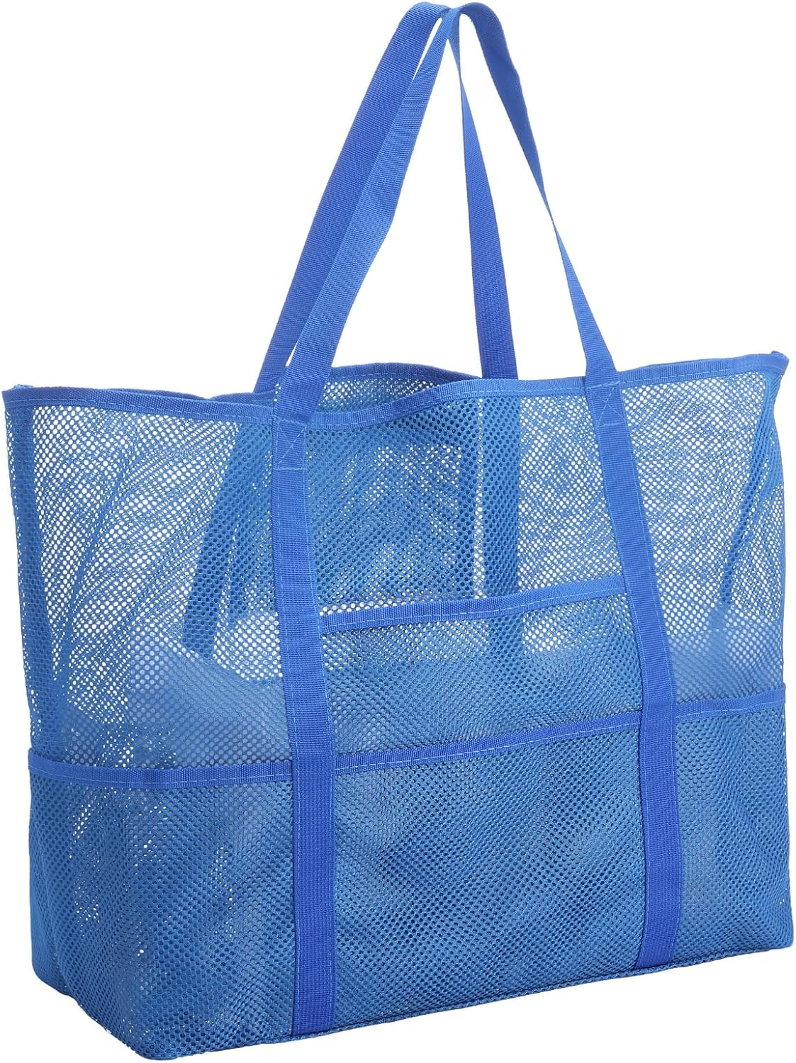 ZFLYCANP Portable Mesh Shower Bag Caddy with 8 Pockets and Handles, Toiletry Bath Organizer, Toiletry Bath Organizer for Bathroom Gym Travel Camp Beach (Black)