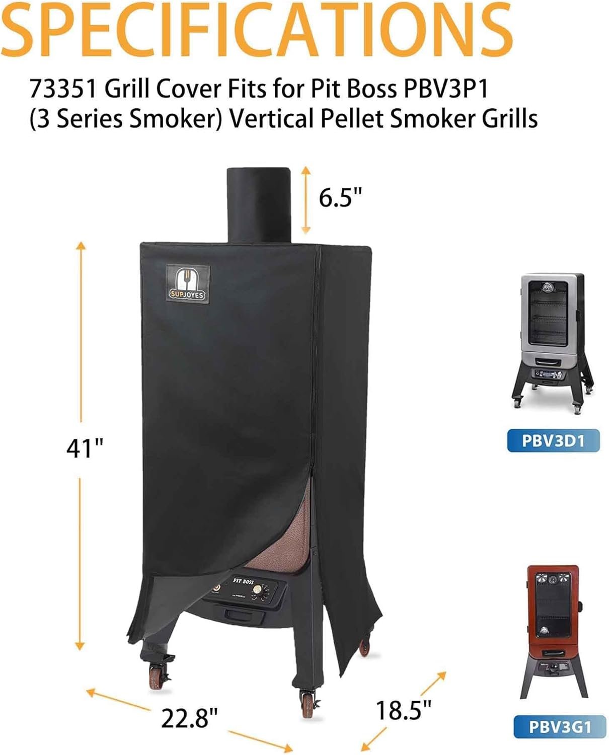 SUPJOYES Heavy Duty Waterproof Cover for Pit Boss Smoker Grill image number 6