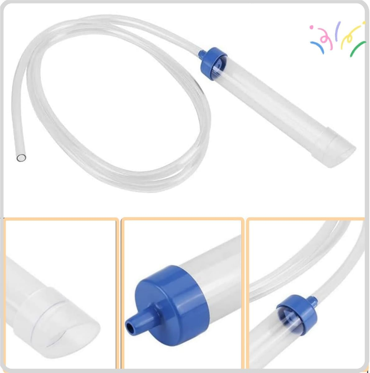 Fish Tank Cleaner, Aquarium Fish Tank Cleaner, Water Siphon Vacuum Gravel Cleaner, Siphon Aquarium Accessories, 1.43 Meters image number 2