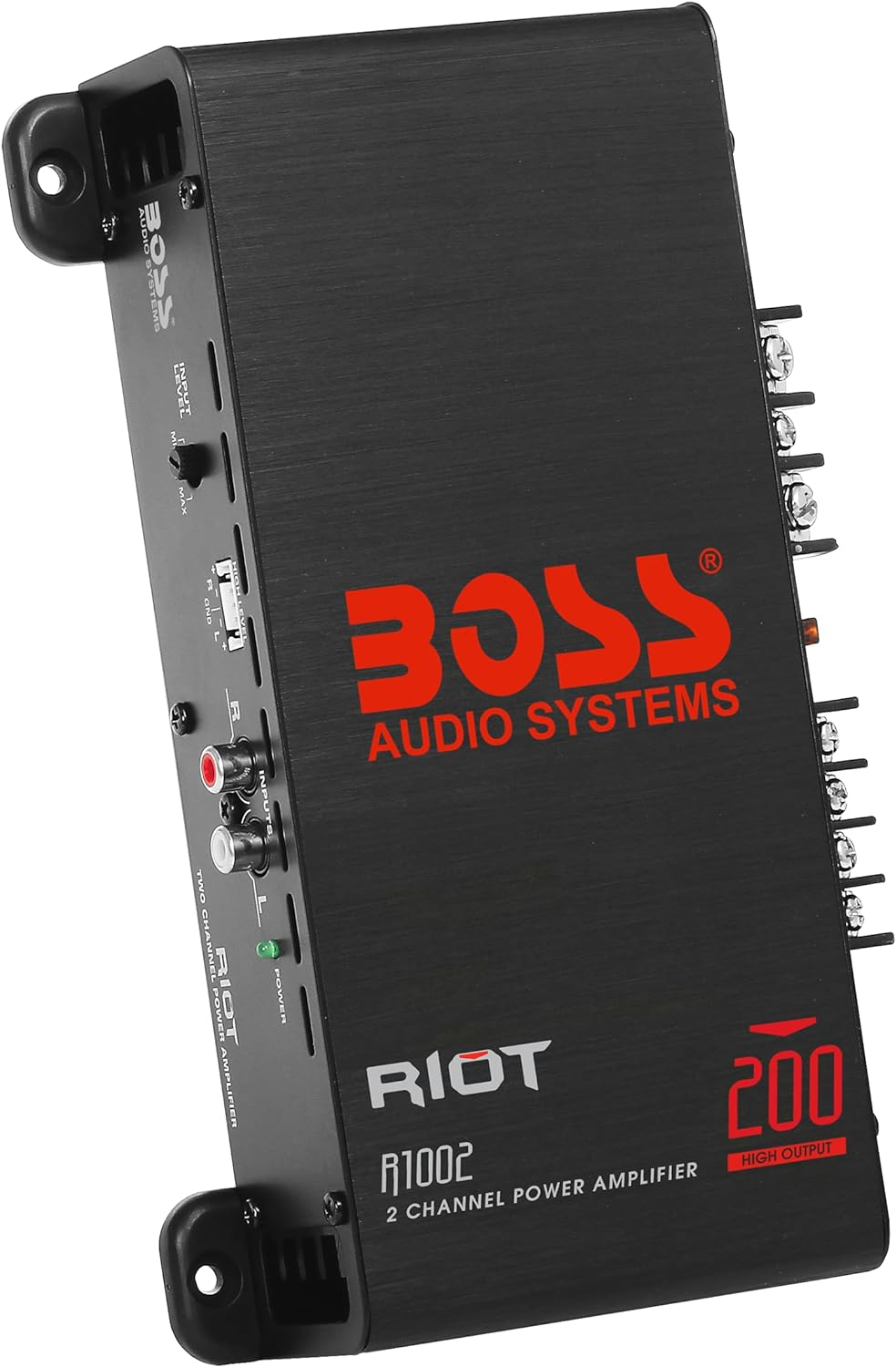 BOSS Audio Systems R2504 Riot Series Car Amplifier - 1000 High Output, 4 Channel, 2/4 Ohm, High/Low Level Inputs, High/Low Pass Crossover, Bridgeable, Full Range, Hook up to Subwoofer for Bass image number 5