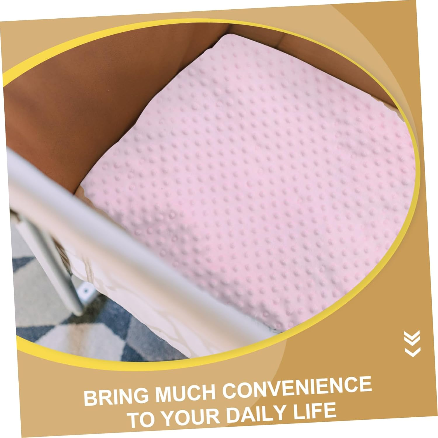 TOYANDONA Pink Chemical Fiber Newborn Changing Pad Cover Changing Pad Liners Washable Changing Pad Cover Waterproof Neutral image number 1