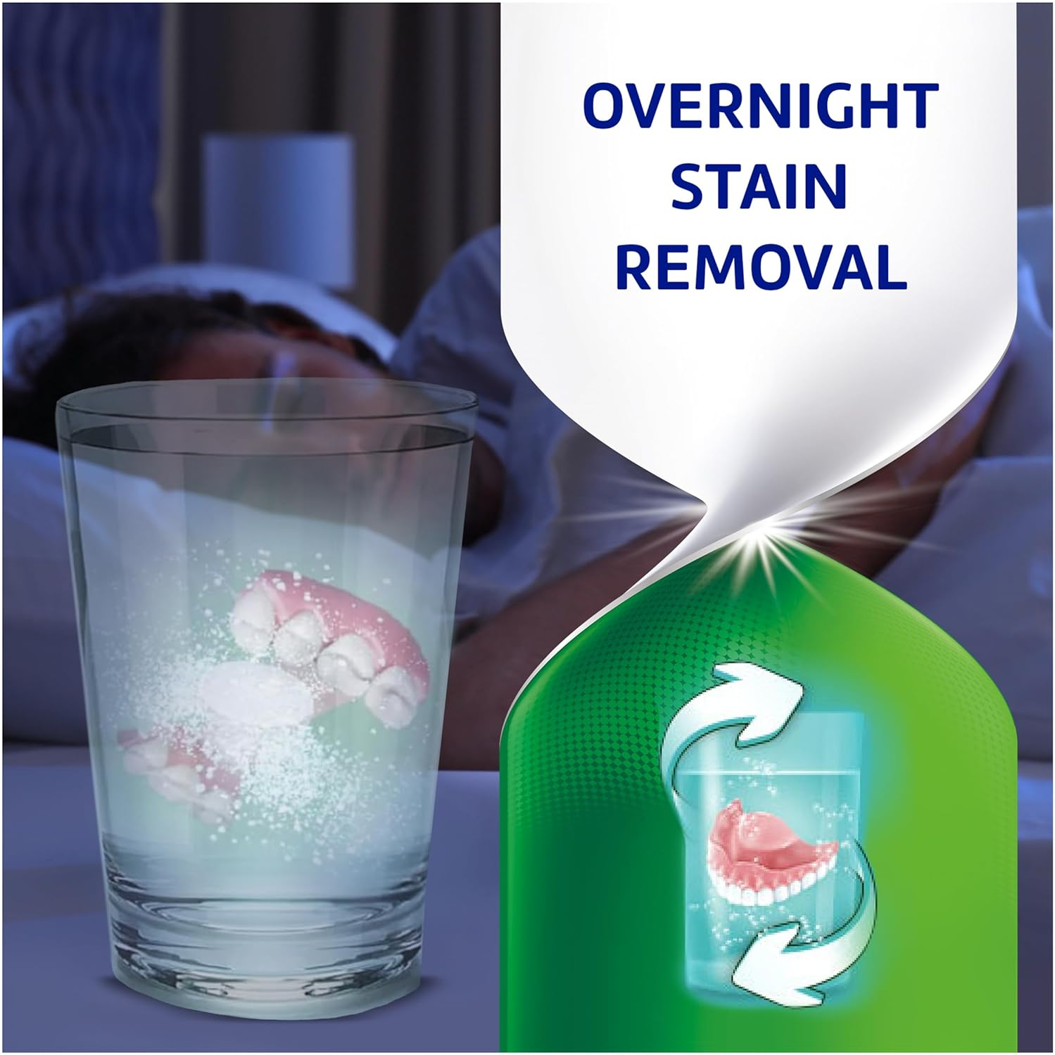 Polident Whitening Denture Cleaner Daily Cleanser for Partials/Dentures, 36 Pack image number 2