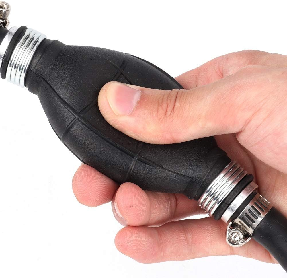 Fuel Gas Line Assembly Rubber 3/8 Inch Fuel Hose with 360 Degree Hose Clamps 193Cm Universal Line Suitable for Marine Boats Rvs Tractors and Caravans image number 4