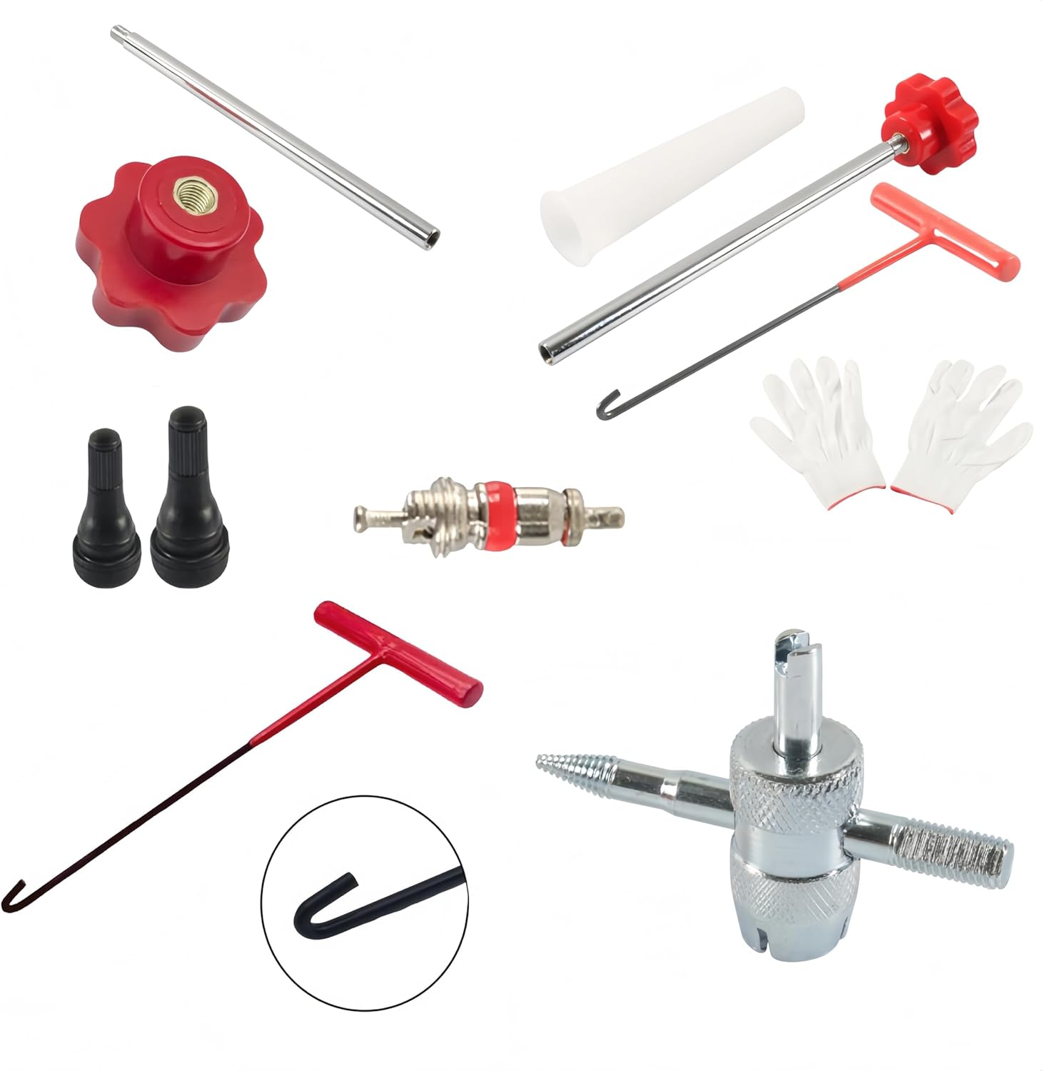 Aknebriax 22Pcs Tire Valve Stem Core Quickly Replacement Tool Kit,Change Tire Valve Tool Kit,Perfect Tool for Replacing Leaky Valves in Cars,Atvs,Trucks,Motorcycles. image number 1