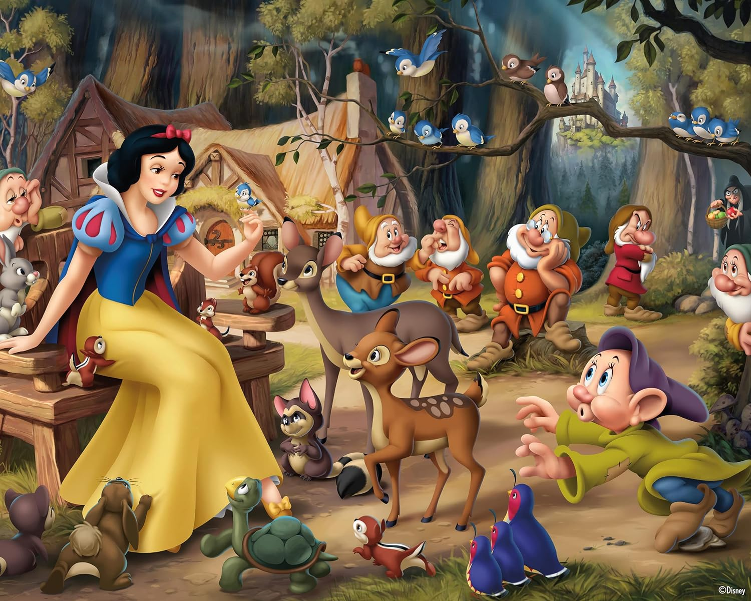 Ceaco - Disney Princess - Snow White'S Delight - 1000 Oversized Piece Jigsaw Puzzle image number 2