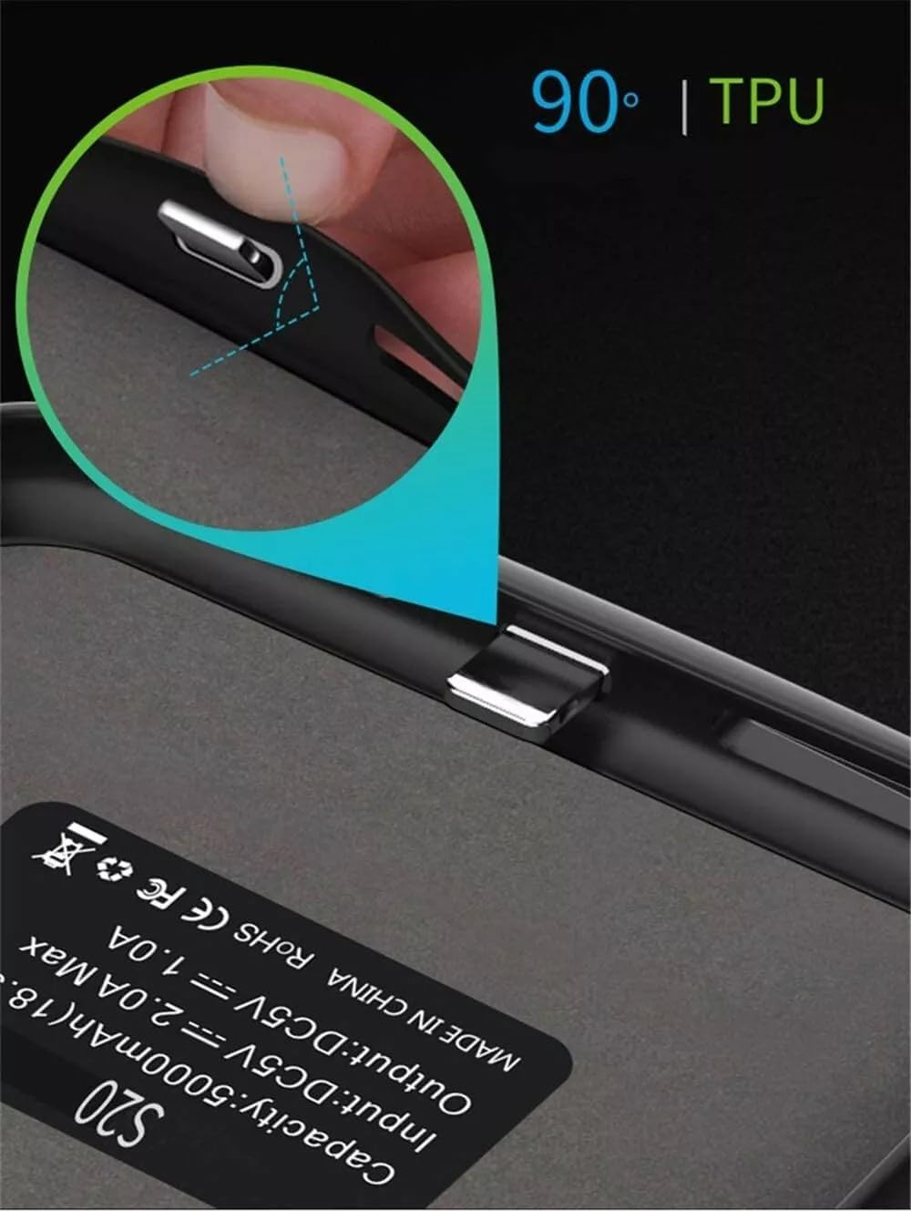 TAVICE Compatible Case for Samsung Galaxy S21 plus with Built-In Power Charge image number 4