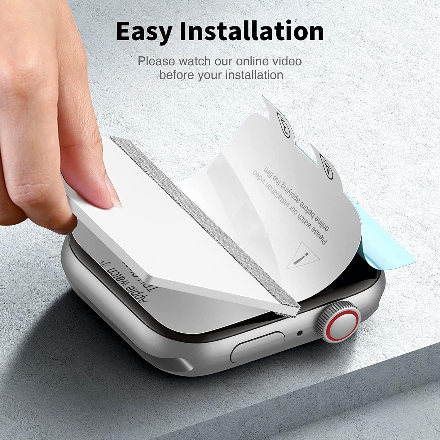 5 Pack TPU Screen Protector Compatible with Apple Watch 41Mm Series 9/8/7, [Upgrade Flexible Film] Anti-Scratch [Bubble Free] Soft HD Protection Clear Film for Iwatch 41Mm image number 2