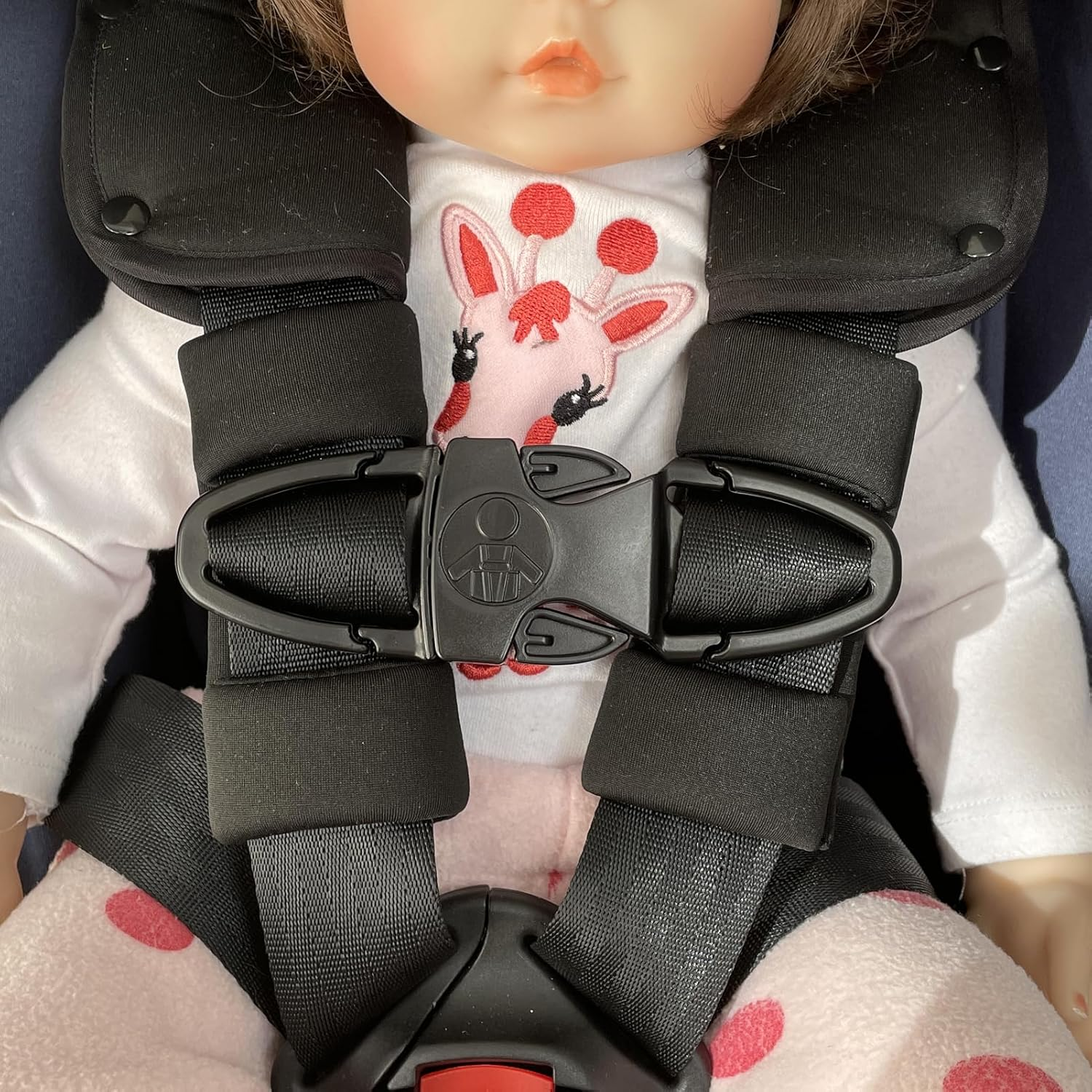 Universal Child Car Seat Chest Harness Clip Universal Safer Belt Clip Buckle Lock Stroller Chest Clip Adjustable Guard for Baby and Kids (Light Black)