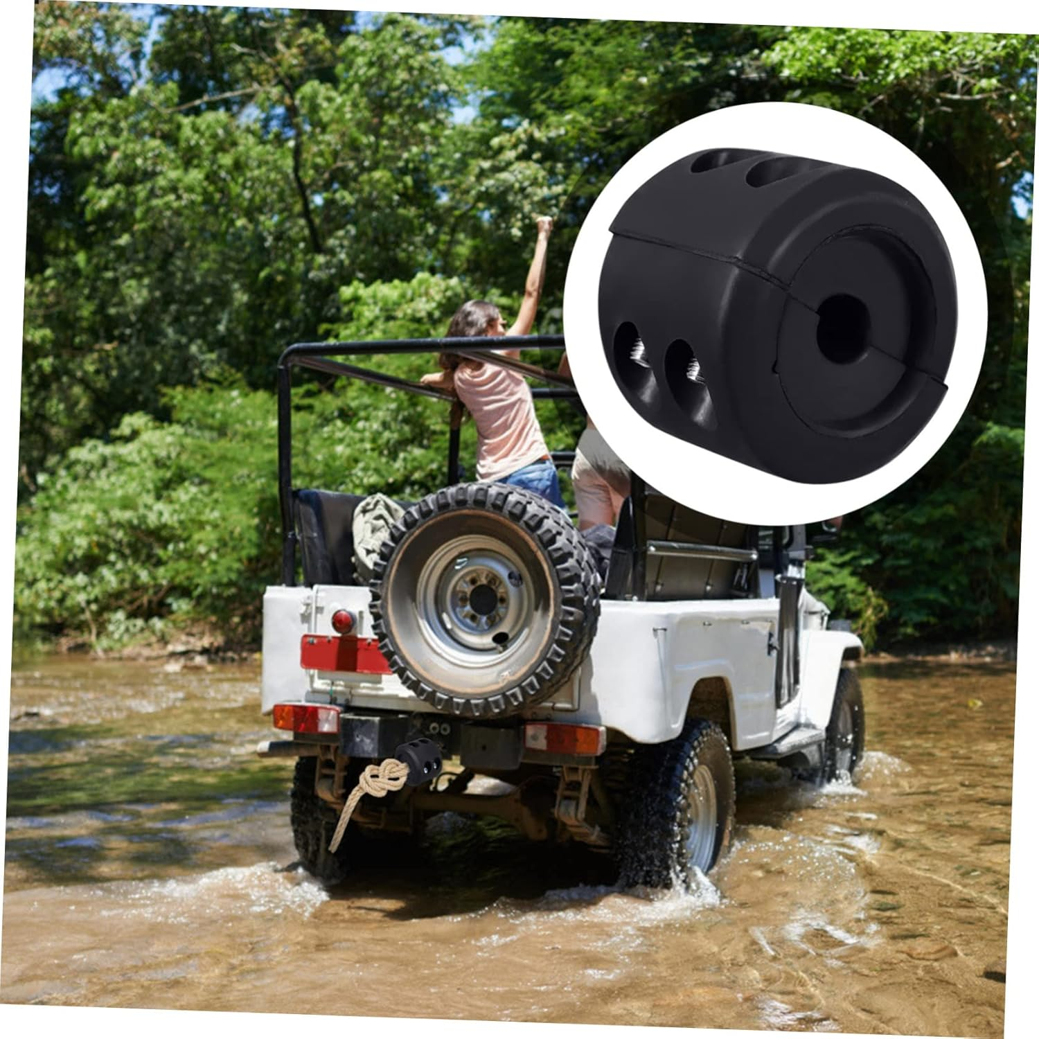 DOITOOL Winch Hook Stop Rubber Cable Stopper for ATV Winch Hook Stop Compatible Trucks Trailers Off-Road Vehicles Camping Accessories image number 3