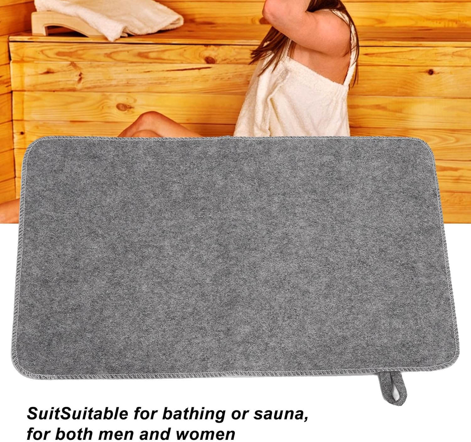 Felt Pad, Strong Water Absorption Sauna Mat for Sauna Bath House Shower Room, SPA Felt Sauna Cushion for Bathing, Steaming, Steam Room, Hot Spring, Breathable Sauna Accessories image number 3