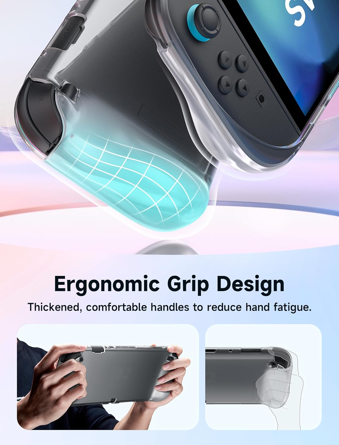 JSAUX Protective Case Designed for Nintendo Switch 2 2025, Portable Clear Cover Compatible with Switch 2 Case and Joycon Controller, Accessories with Shock-Absorption and Slim Skin Shell-Clear