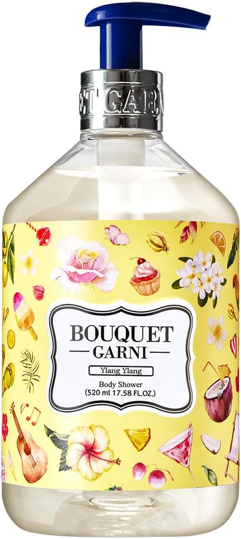 Bouquet Garni Body Shower Ylang Ylang - Unique Fragrance Decanting Engineering Method Long Lasting Rich Fragrance - Rosa Damascena Flower Water Hydrates and Gives Vigorous Vitality - 17.85 Fl Oz image number 1