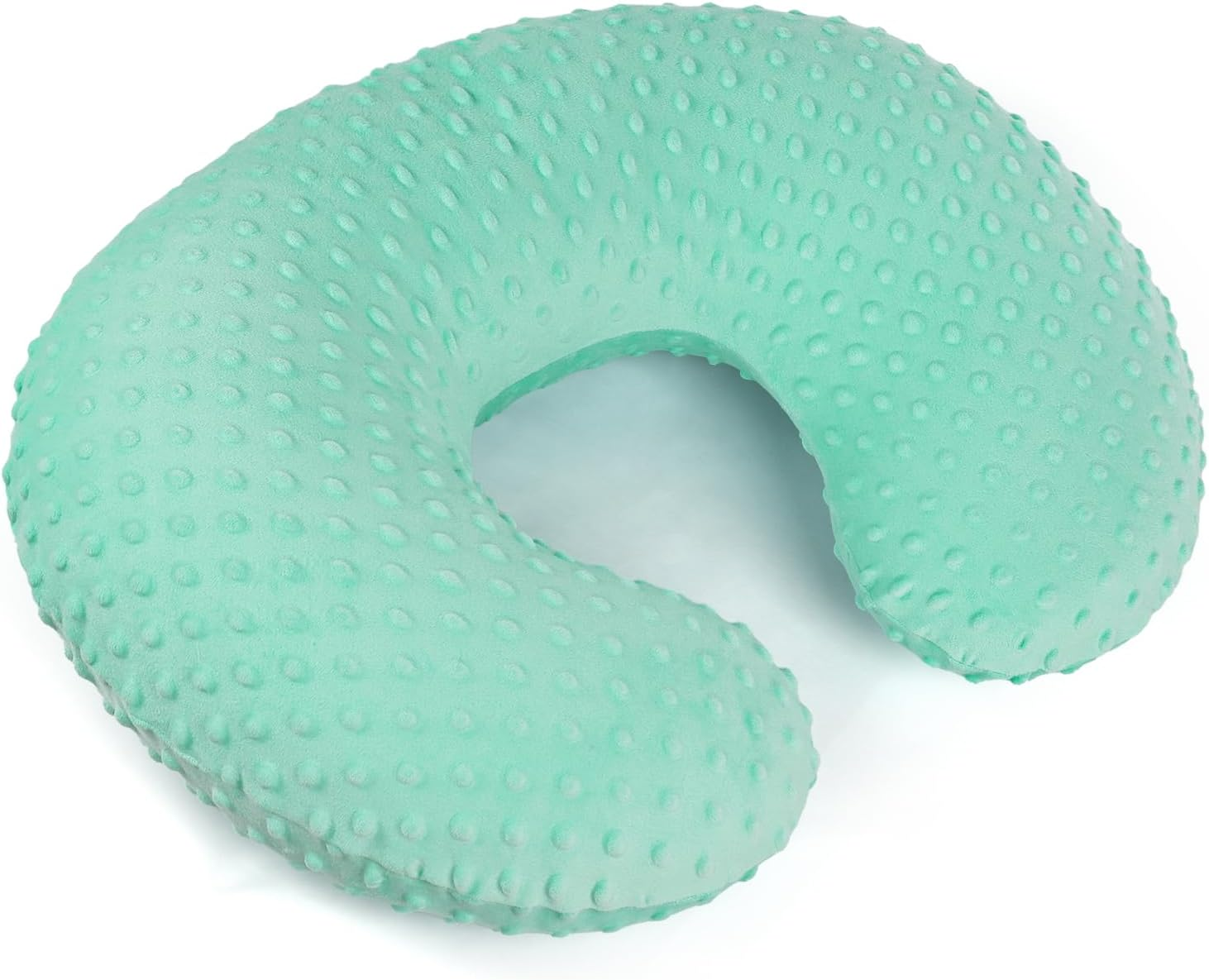 GFU Breastfeeding Pillow for Newborn with Dot Fabric Nursing Pillow Cover, Soft Comfortable Nursing Pillow for Breast Feeding and Bottle, Green
