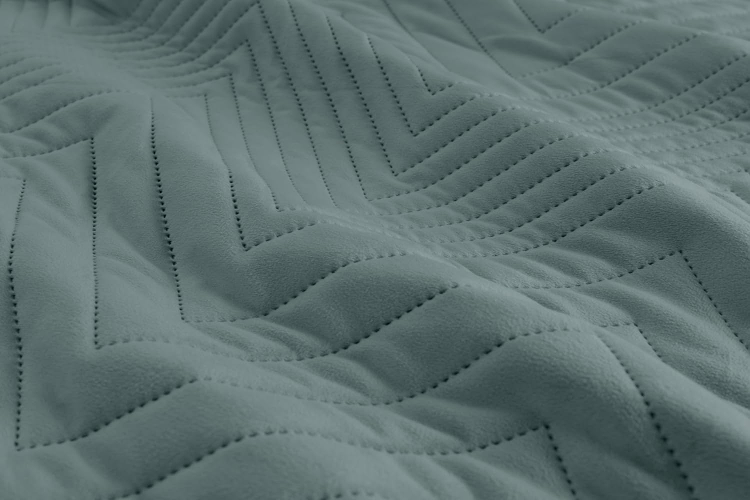 Hana Embossed Velvet Quilt Cover Set, Stormy Sea, Queen image number 1