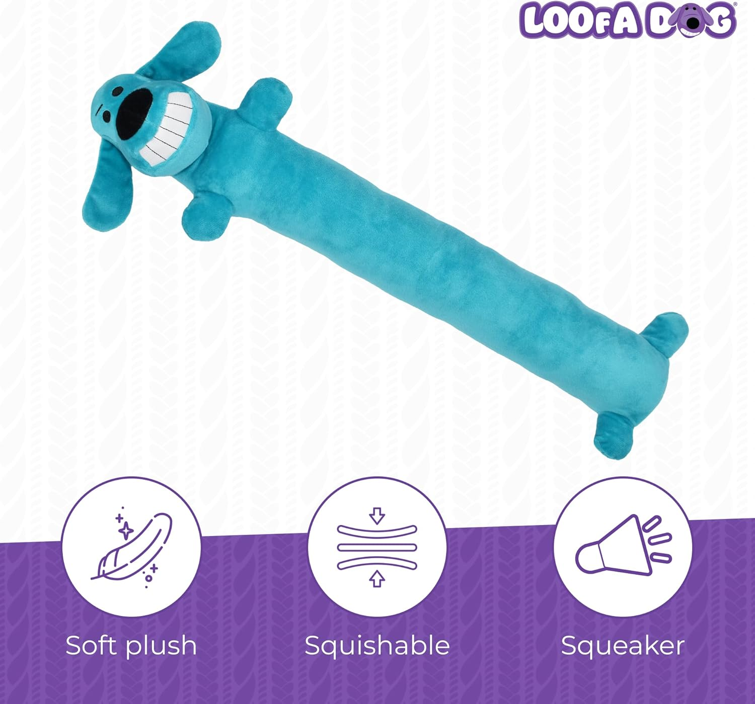 Multipet'S Original Loofa Jumbo Dog Toy in Assorted Colors, 24-Inch