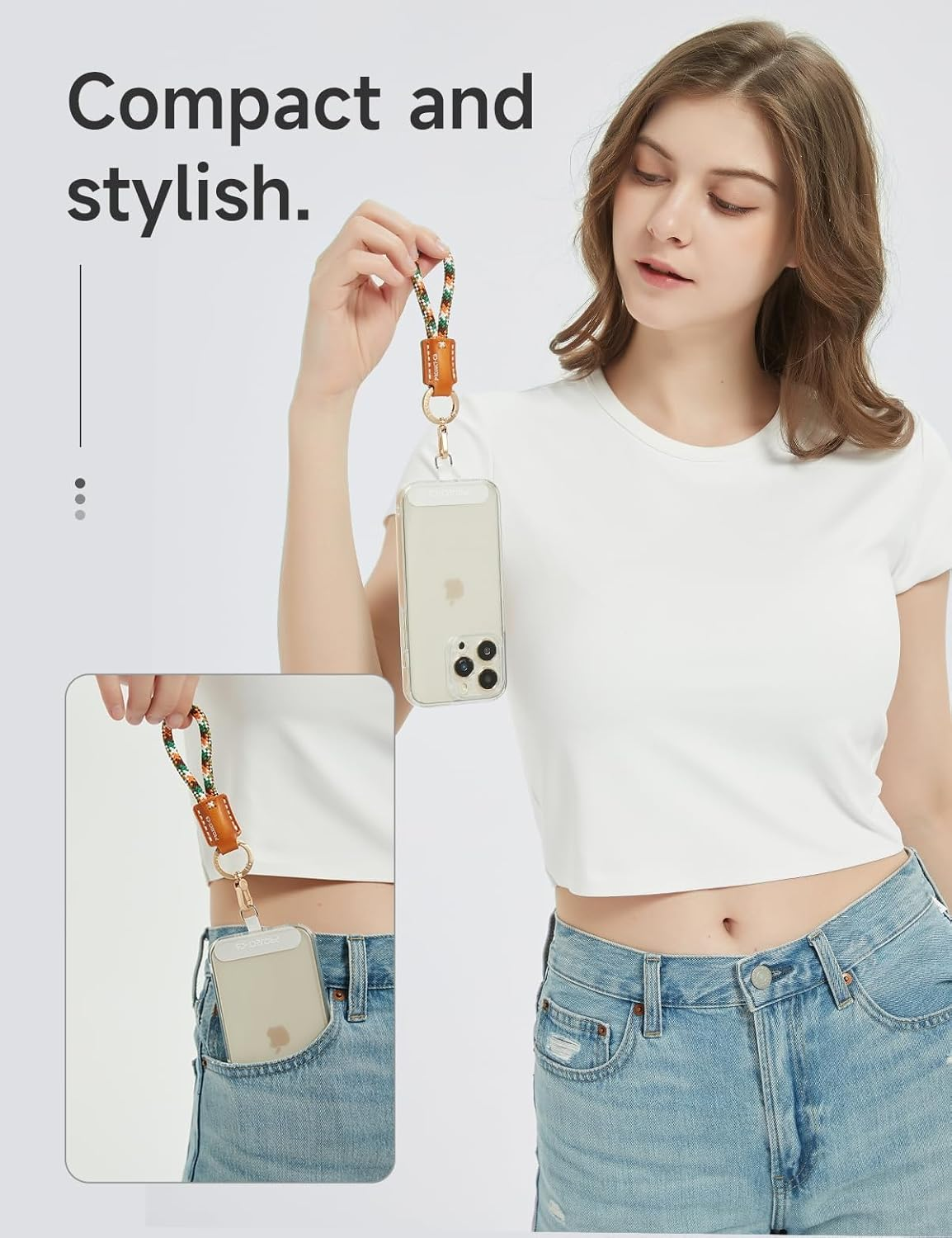 Project-Cb Phone Finger Ring Strap 1,Phone Tether Tab 2,Phone Lanyard,Phone Strap,Key Chain,Key Ring 2,Charms for Phone Case,Phone Accessories image number 5