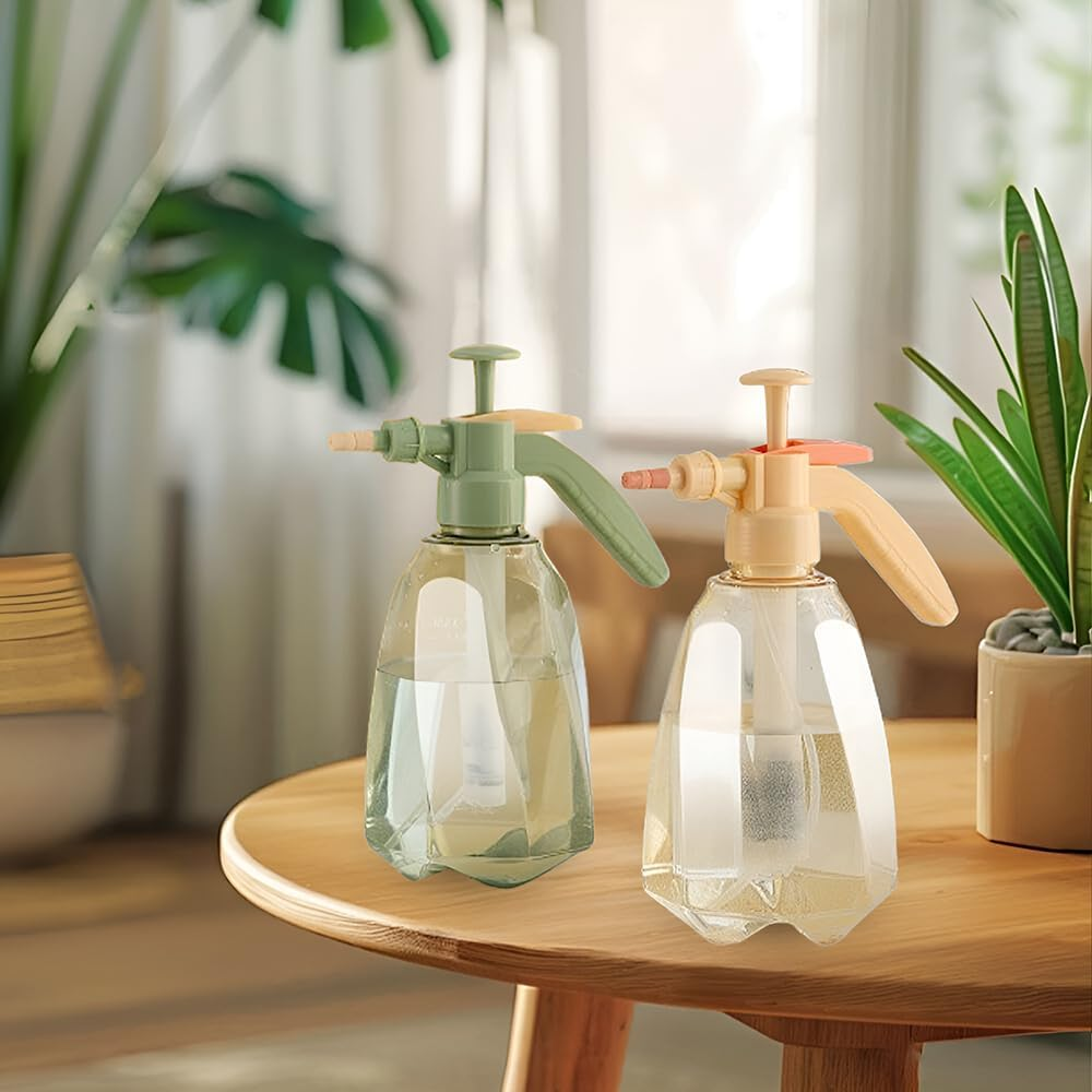 TOMVAES Garden Manual Sprayer Pump,1.5L Garden Pressure Spray Bottle, Handheld Multi-Purpose Garden Pump Sprayer with Adjustable Nozzle Spraying Plants,2 Packs image number 2