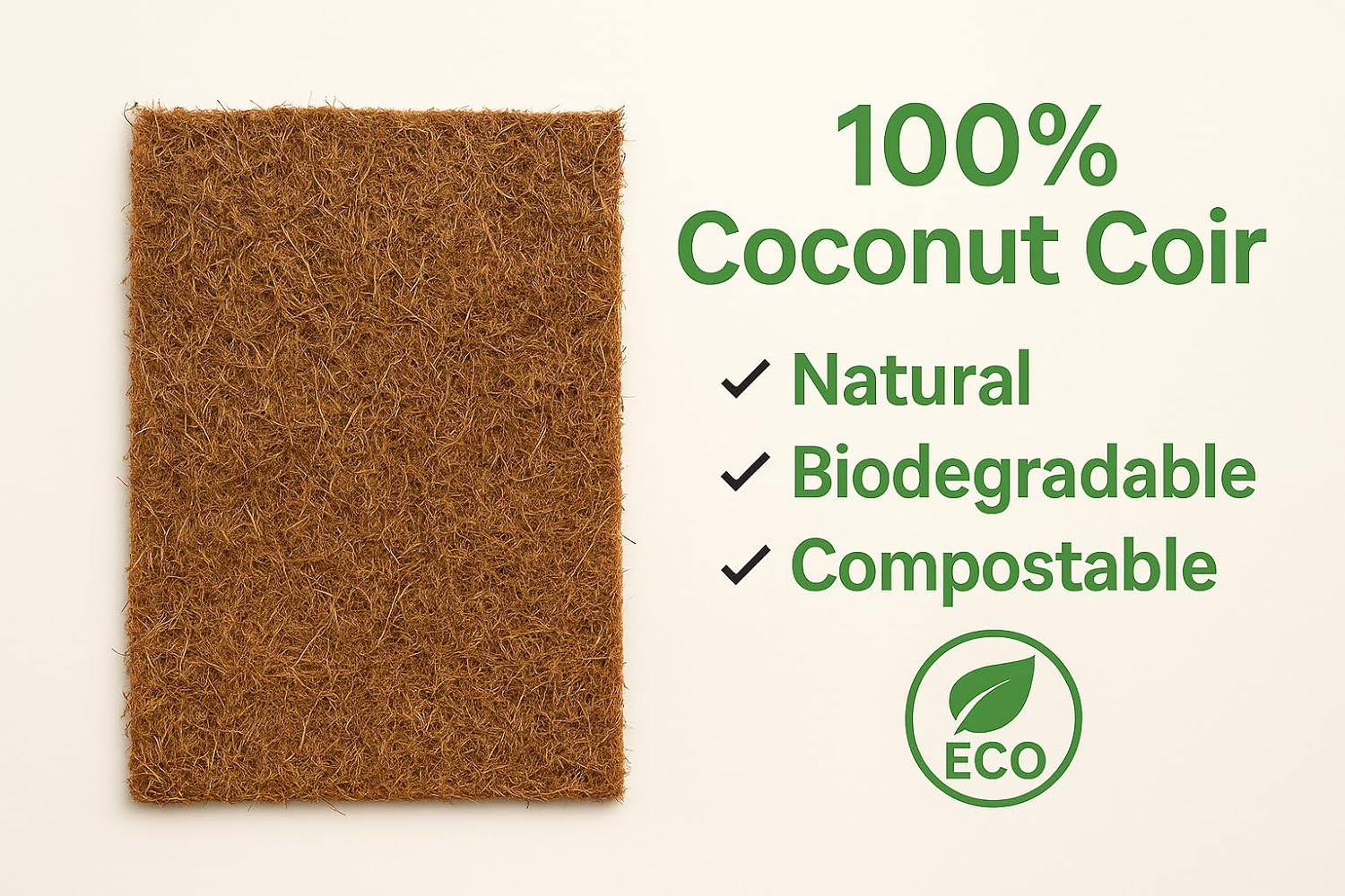 3PCS Large 100 X 50Cm Coconut Mat Natural Coco Liner Roll Coconut Palm Carpet Coconut Coir Liner Sheets Coco Mat for Planter Window Box Flower Basket Garden Decoration Animal Pet Pad Liner