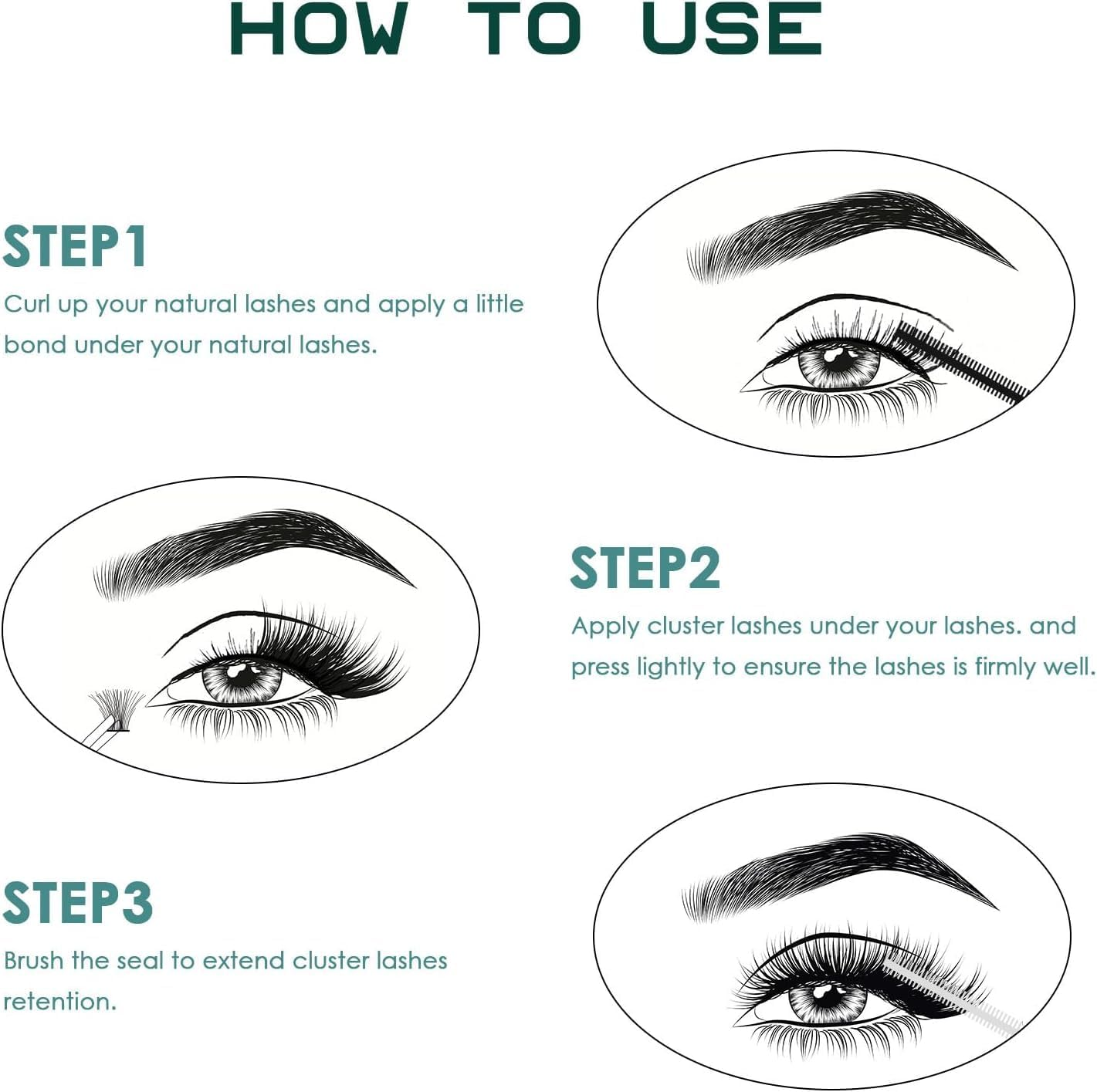 Lash Extension Kit-Individual Lashes with Bond and Seal-120 Lash Clusters DIY False Eyelashes Natural Cluster Lashes with Eyelash Glue and Lash Tweezers C D Curl 10/12/14/15/16Mm (120 C-Mix（10-16Mm）Kit, DM-28) image number 1