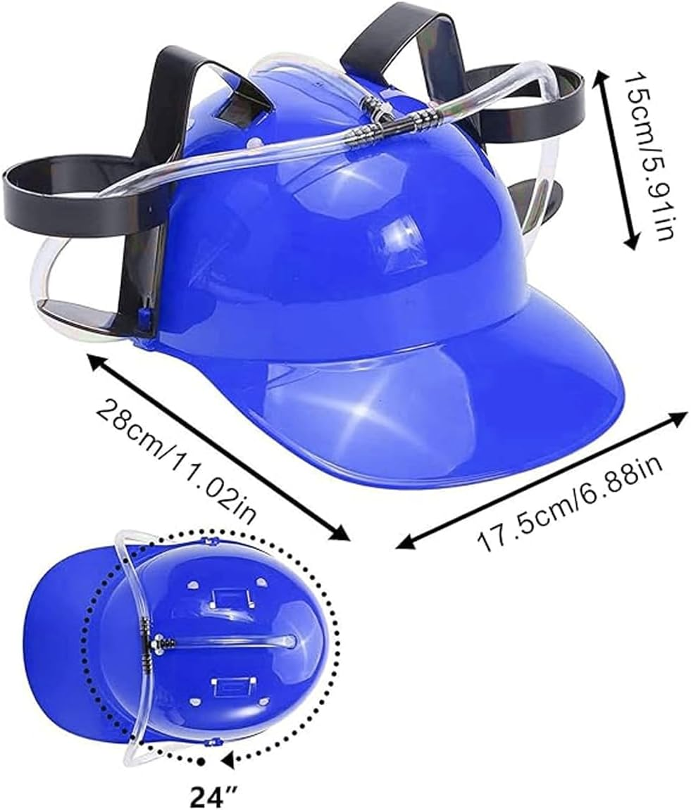 AIMALL Creative Summer Lazy Drink Hat - Adjustable Beverage Drinking Cap, Fun for Parties and Games, Fits Standard Beverage Cans, 11X6.88 Inches - Red image number 6