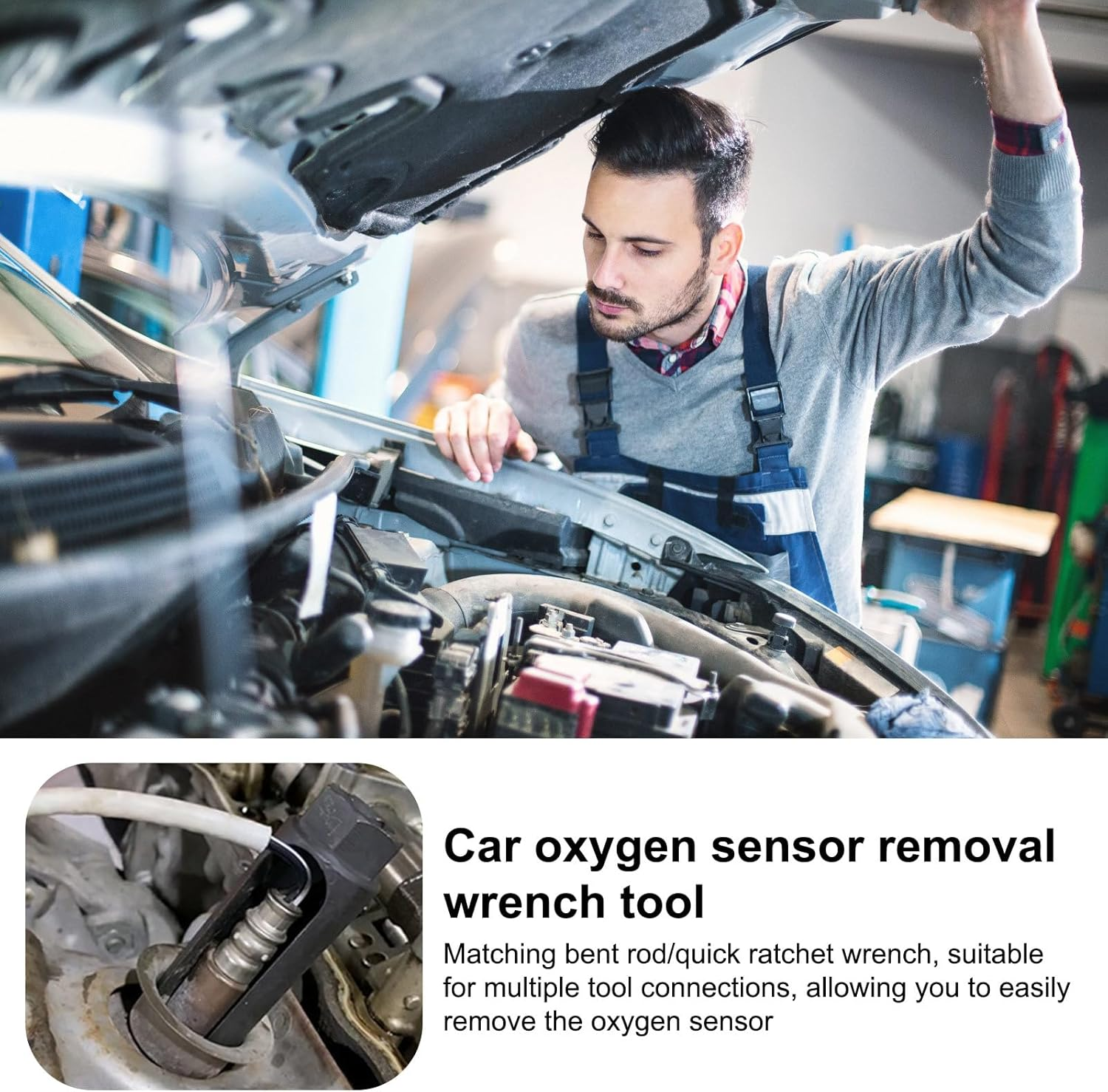 Car Oxygen Sensor Spacer, O2 Sensor Spacer Steel 22Mm - Automative Oxygen Sensor Extender, Anti-Slip O2 Sensor Socket for Removing and Installing Oxygen Sensors on Buniq image number 3