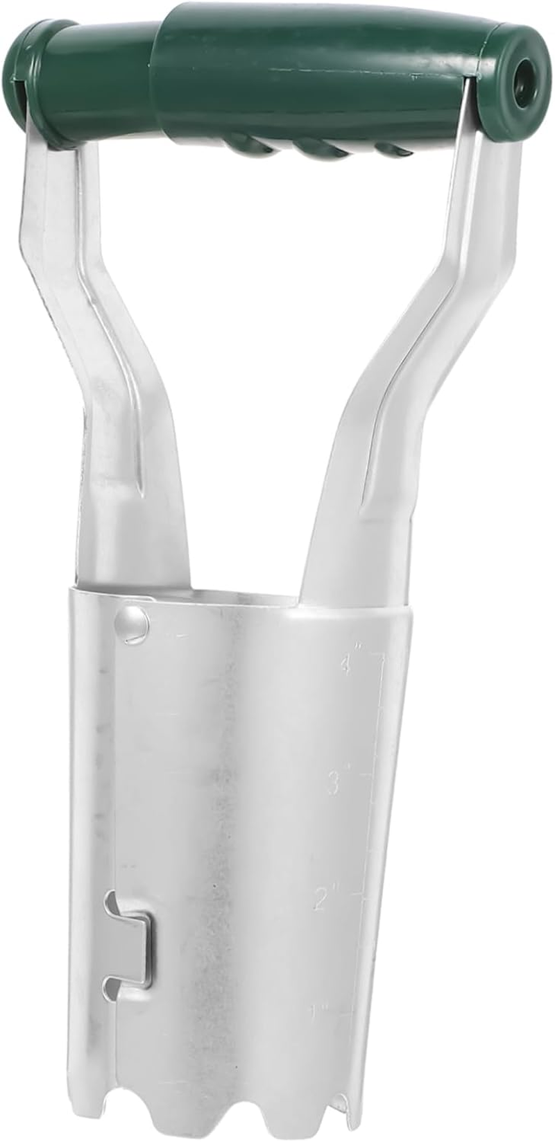 SUPVOX Vegetable Transplanting Tube Flower Transplanter Wooden Handle for Home Gardening, Stainless Steel Cylinder Garden Tool for Seedling Replanting Random Style image number 6