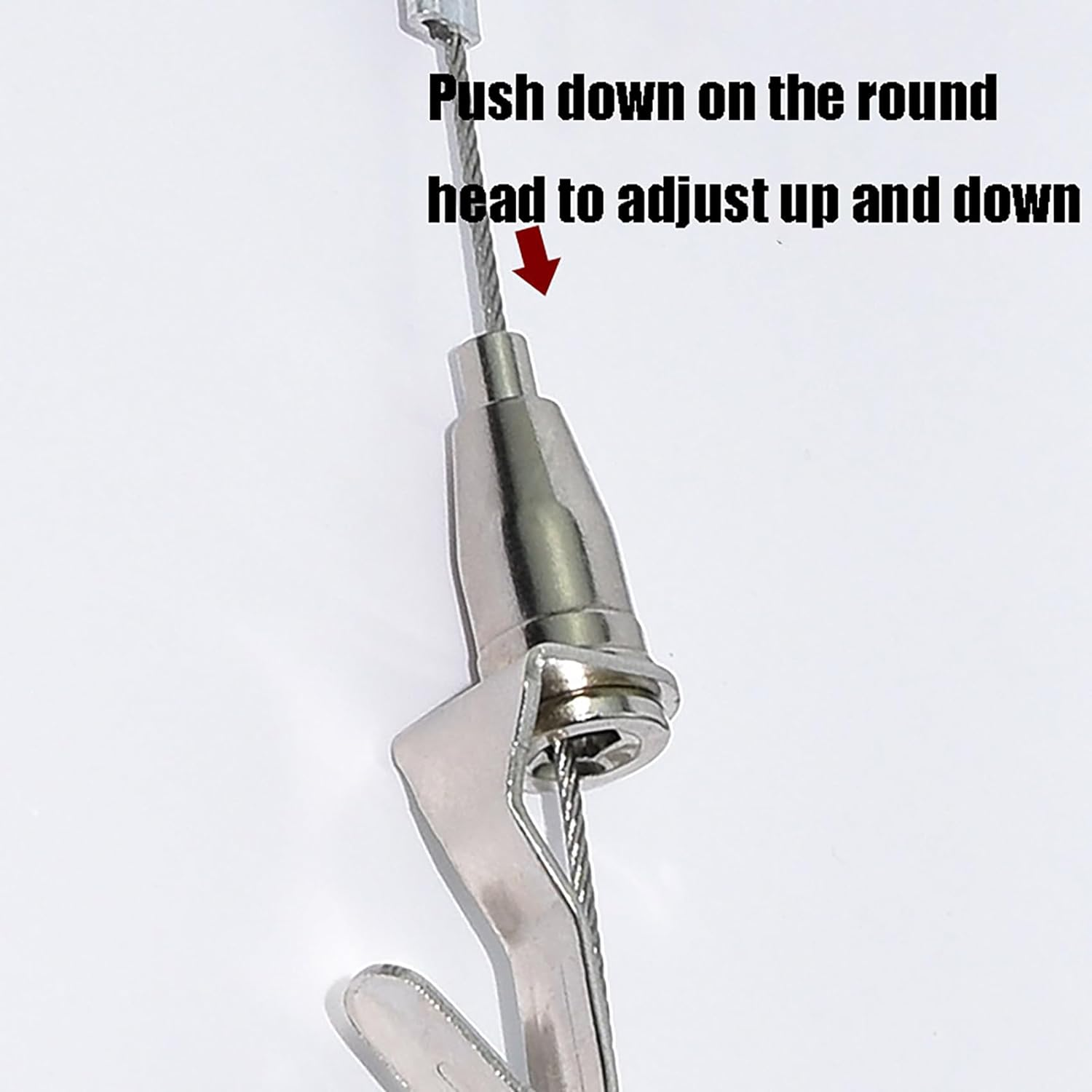 Tunghey 5Pack Sturdy Picture Rail Hanging System, 66 Lb (30 Kg) Max Load Capacity, Adjustable Wire Hooks Kit, Cable with Loop, Frames Display Kit (1.5M) image number 5