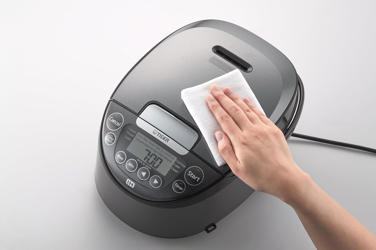 Tiger 5.5 Cup 1.0Litre JPW-G10A Induction Heating IH Multi-Functional Rice Cooker, Dark Grey, Slow Cooker, Programmable Menu, Pre-Set Times, Made in Japan, Australian Plug 240 Voltage