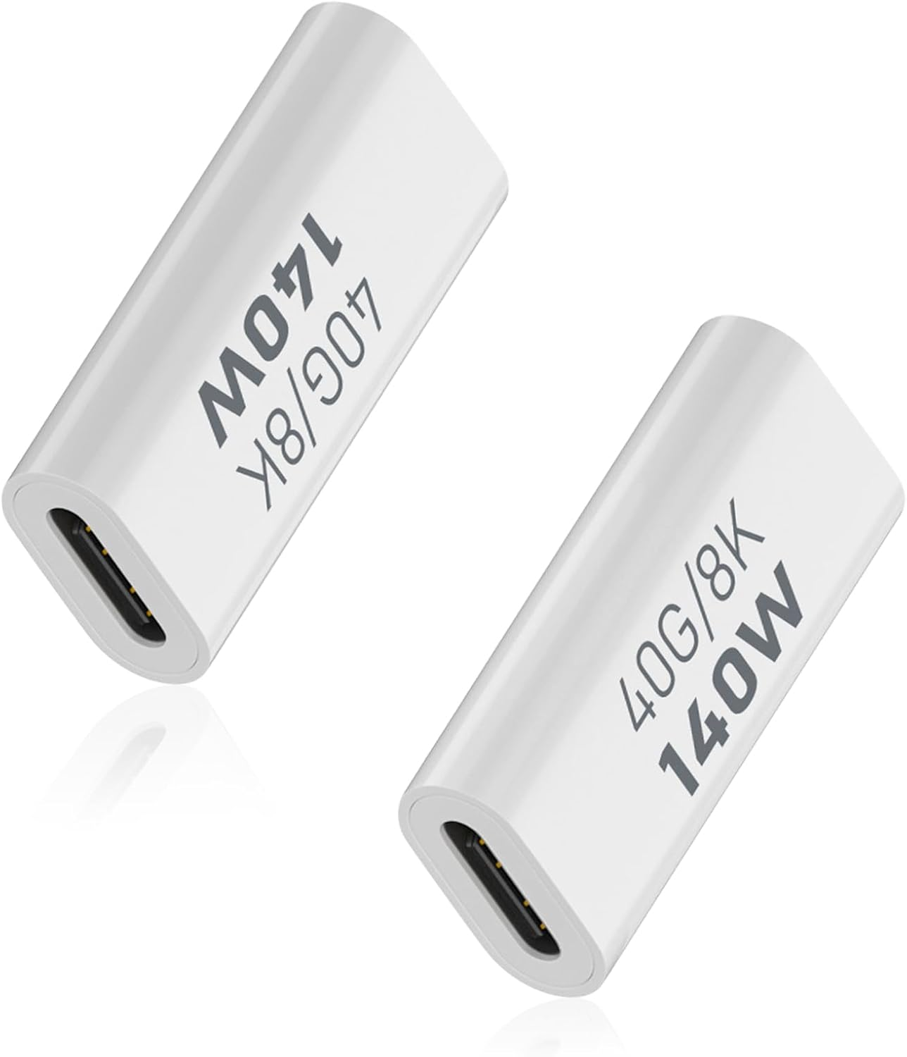 Duttek USB C Coupler 40G, USB C Female to Female Adapter PD 140W, USB C to USB C Adapter with 8K@60Hz Video Display Compatible for Thunderbolt 4/3, Macbook Pro/Air, Ipad, Laptop, Phones (2Pack) image number 5